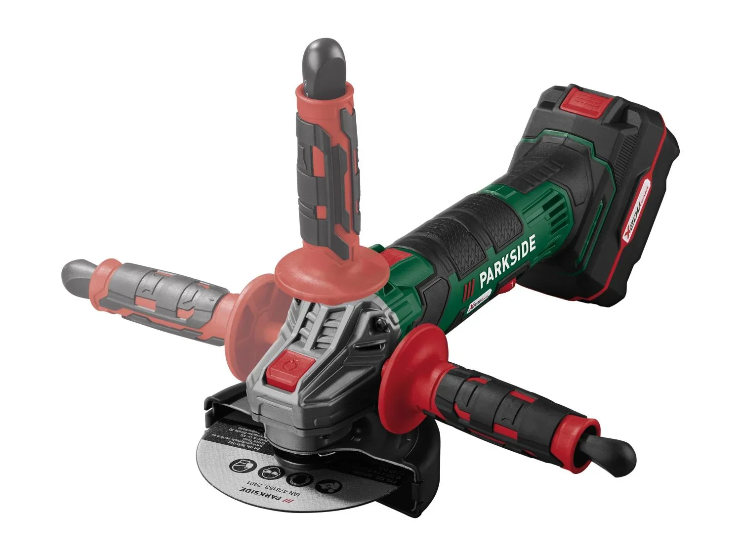 PARKSIDE Meuleuse d'angle sans fil 20 V / 4 Ah PWSA 20-Li D4, coffret de dmarrage avec batterie et chargeur