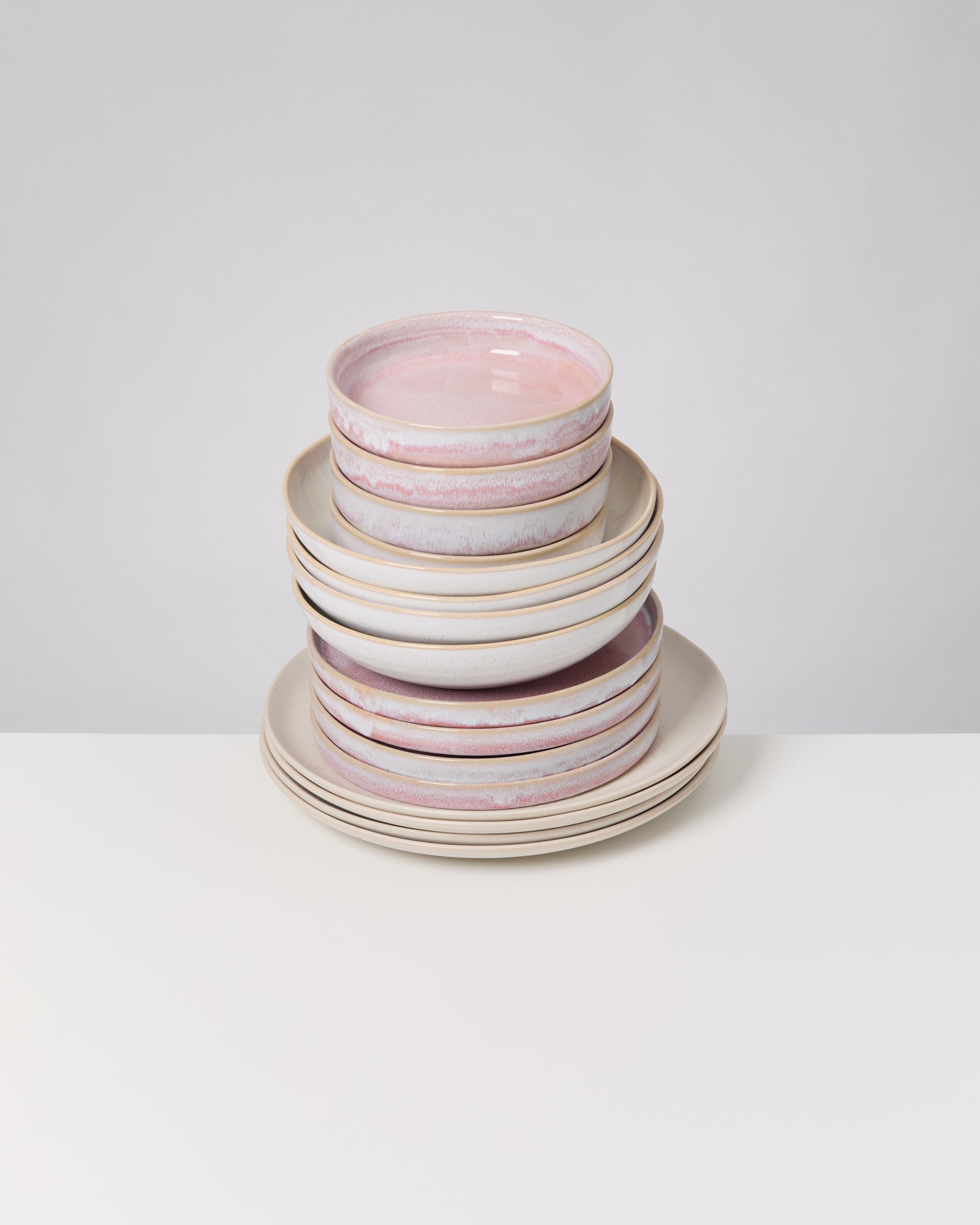 TABLEWARE SET PINK SANDS ROSÉ SAND 16 PIECES