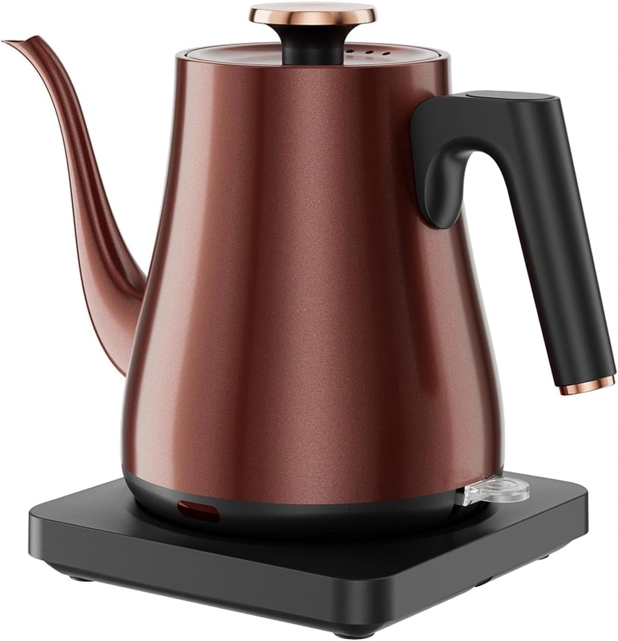 Gooseneck Electric Kettle 1L, 1000W Stainless Steel, Black