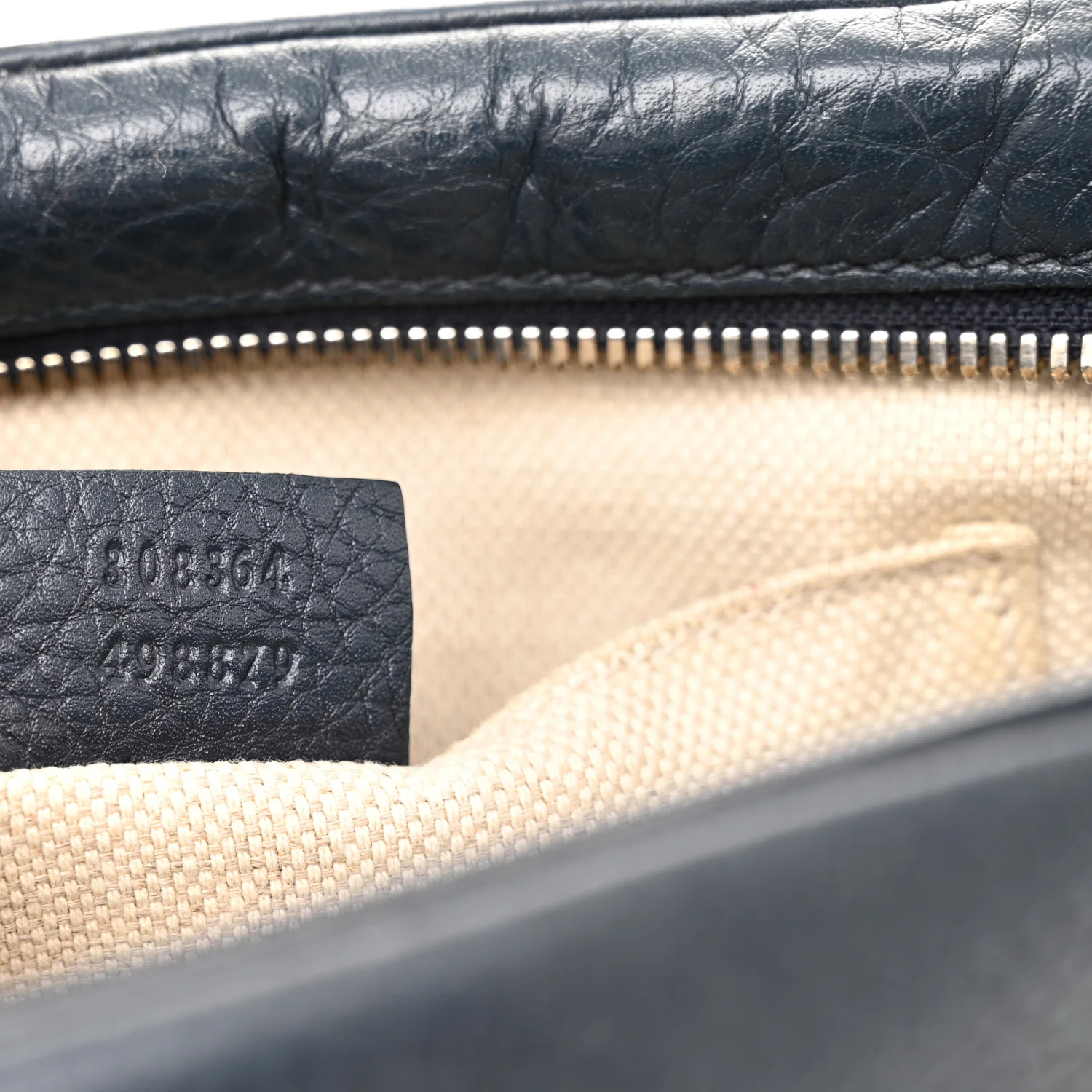 Pebbled Calfskin Small Soho Disco Bag Blue