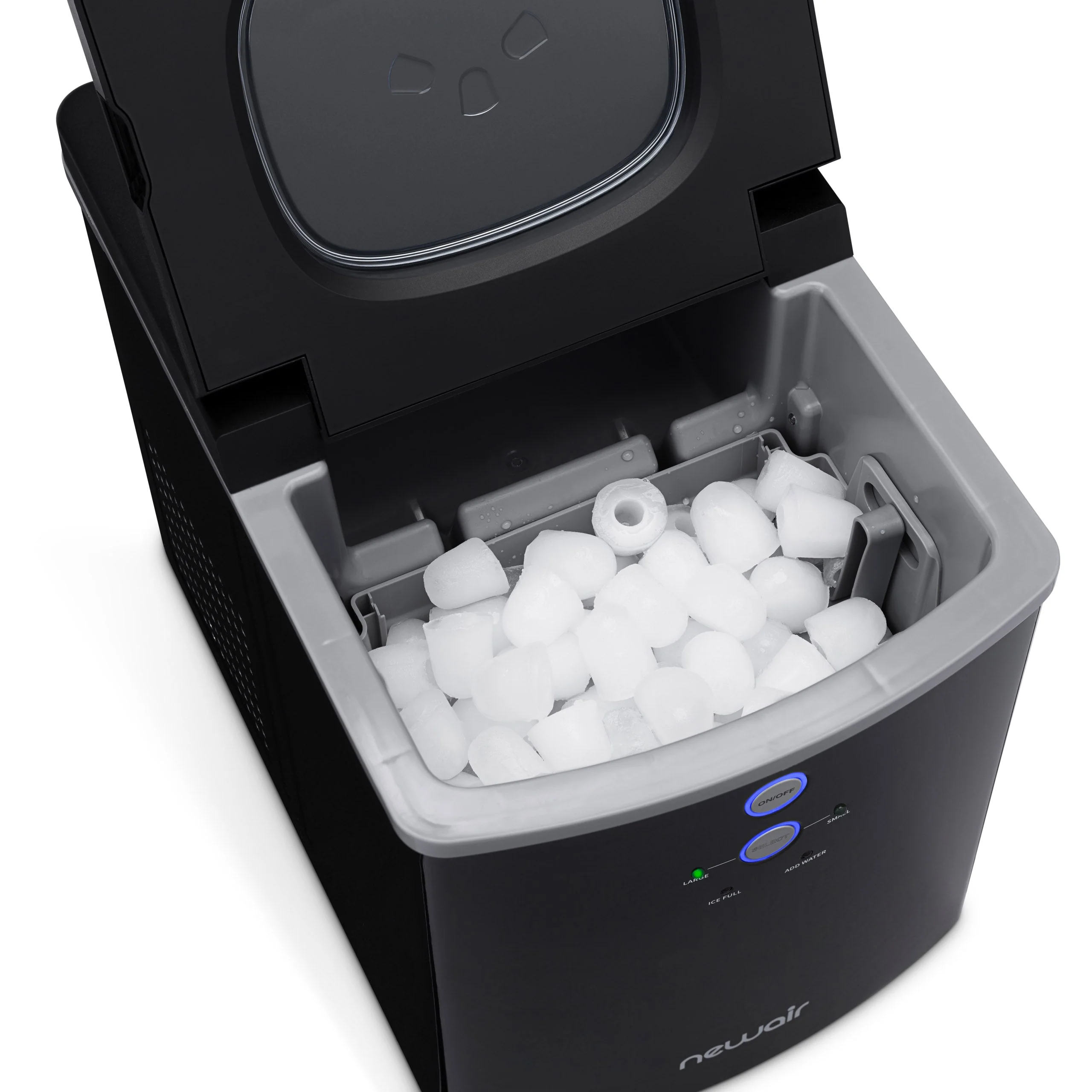 Newair Countertop Ice Maker. Bullet Ice, 33 lbs/day - Black