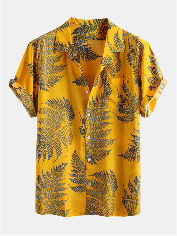 T-shirts et shorts de bain imprimés de plantes tropicales