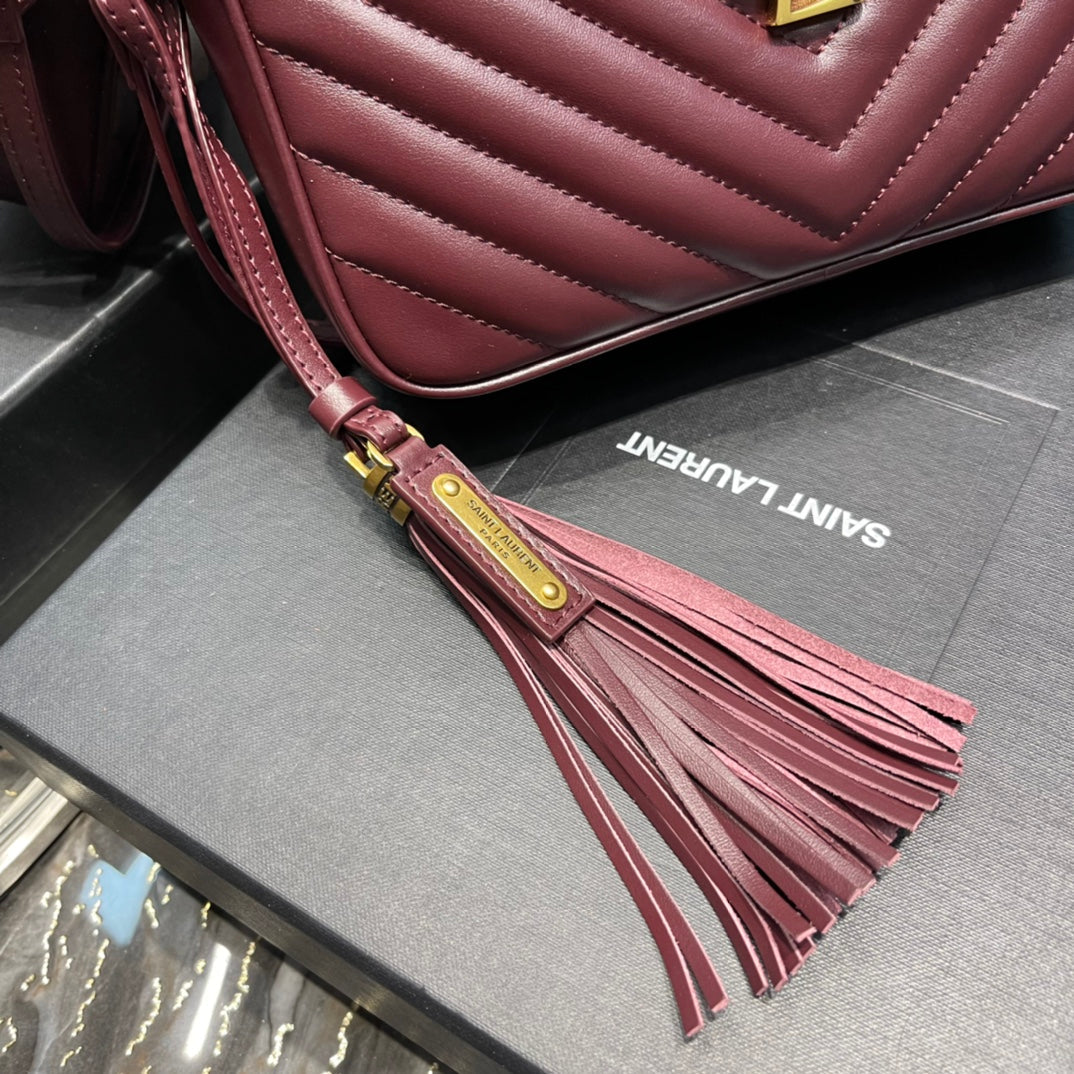 Y Lou Camera Bag In Quilted Leather