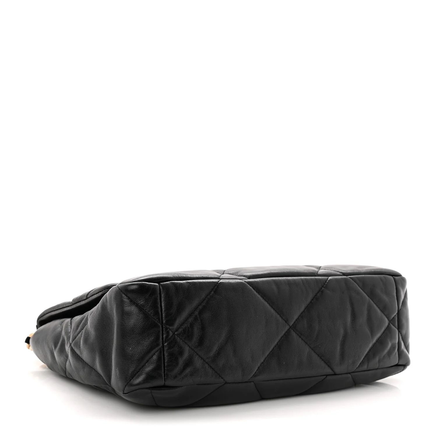 Goatskin Quilted Large Chanel 19 Flap Black