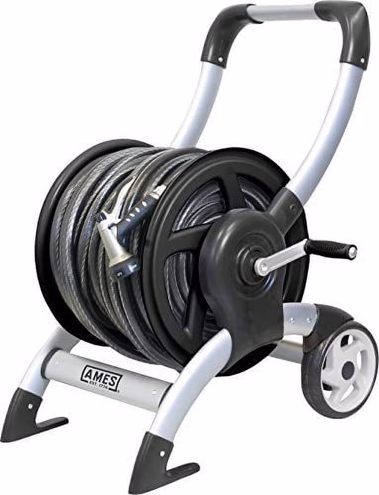 The Ames Company P - Aluminum Hose Reel Cart - Silver 200 Ft