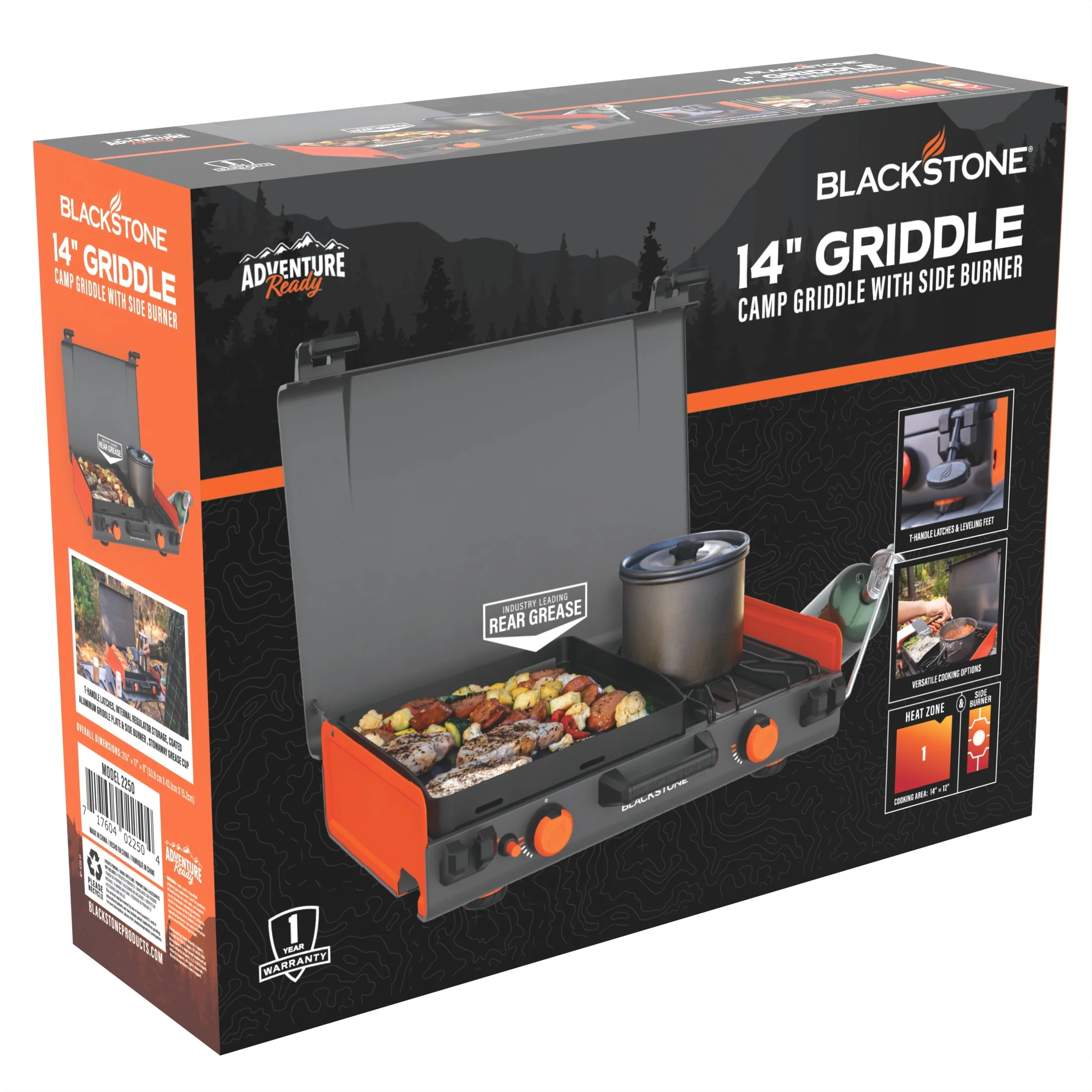 Adventure Ready 12"x14�� Propane Camping Griddle with Side Burner( 14") - Image 5
