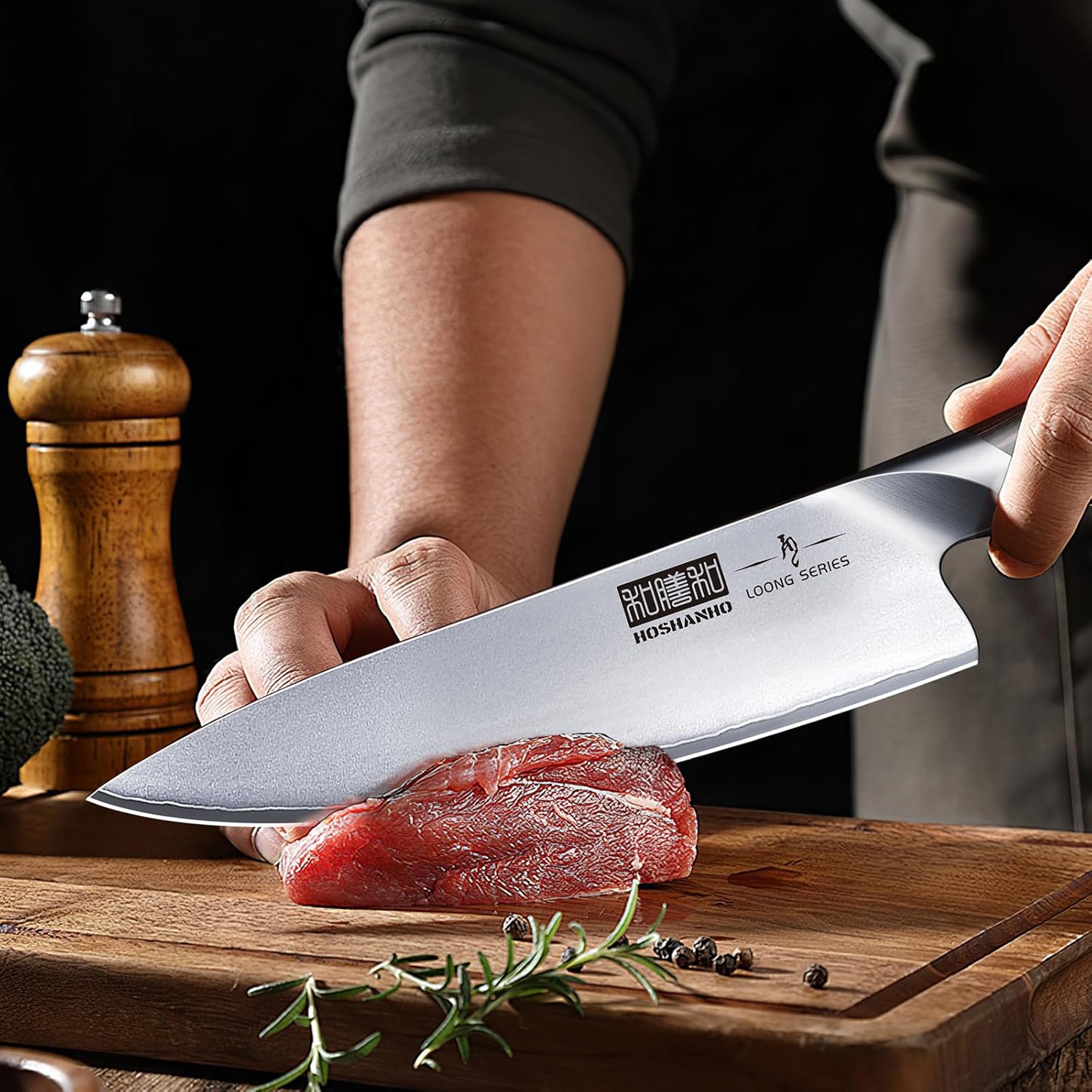 HOSHANHO 5 Pieces Knife Set, Japanese High Carbon Stainless Steel Kitchen Knife Sets, Professional Ultra Sharp Chef Knives Set with Ergonomic Pakkawood Handle