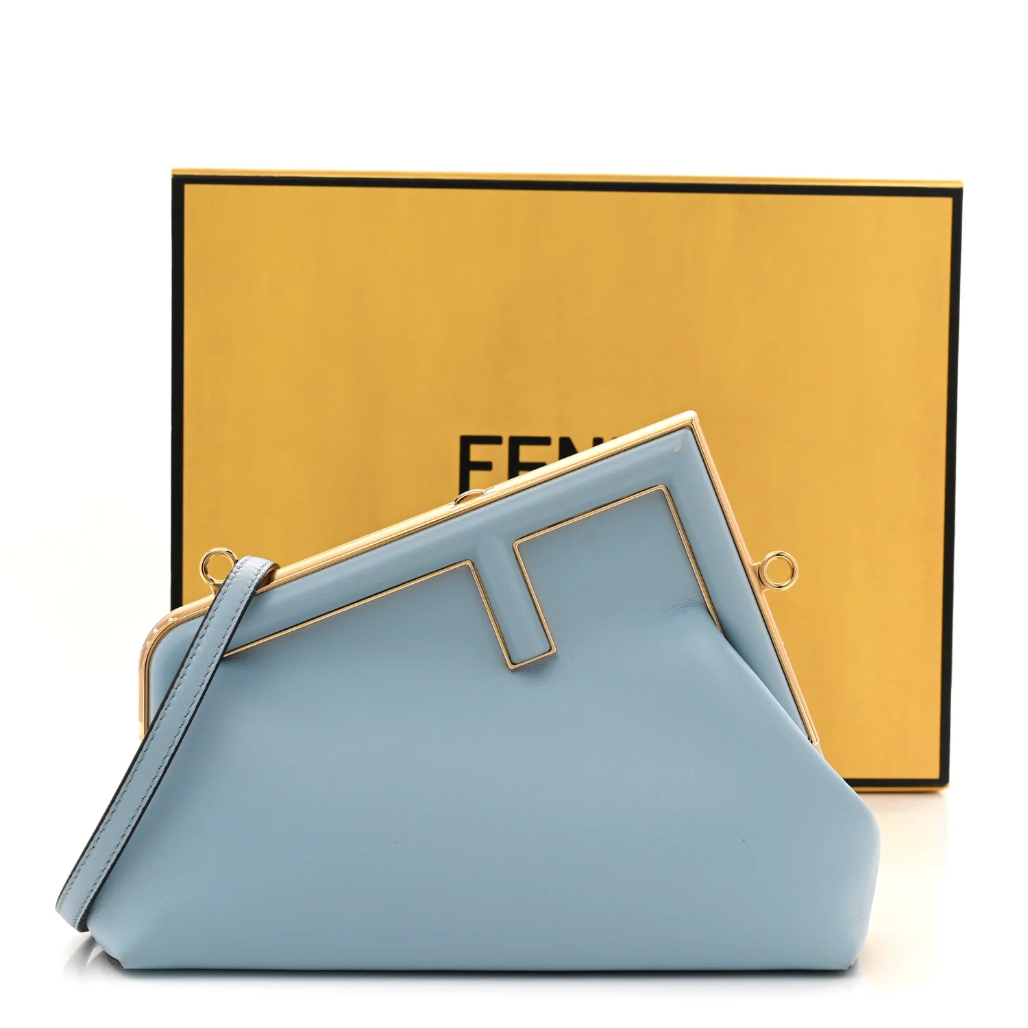 Shiny Nappa Small Fendi First Azzurro Baby