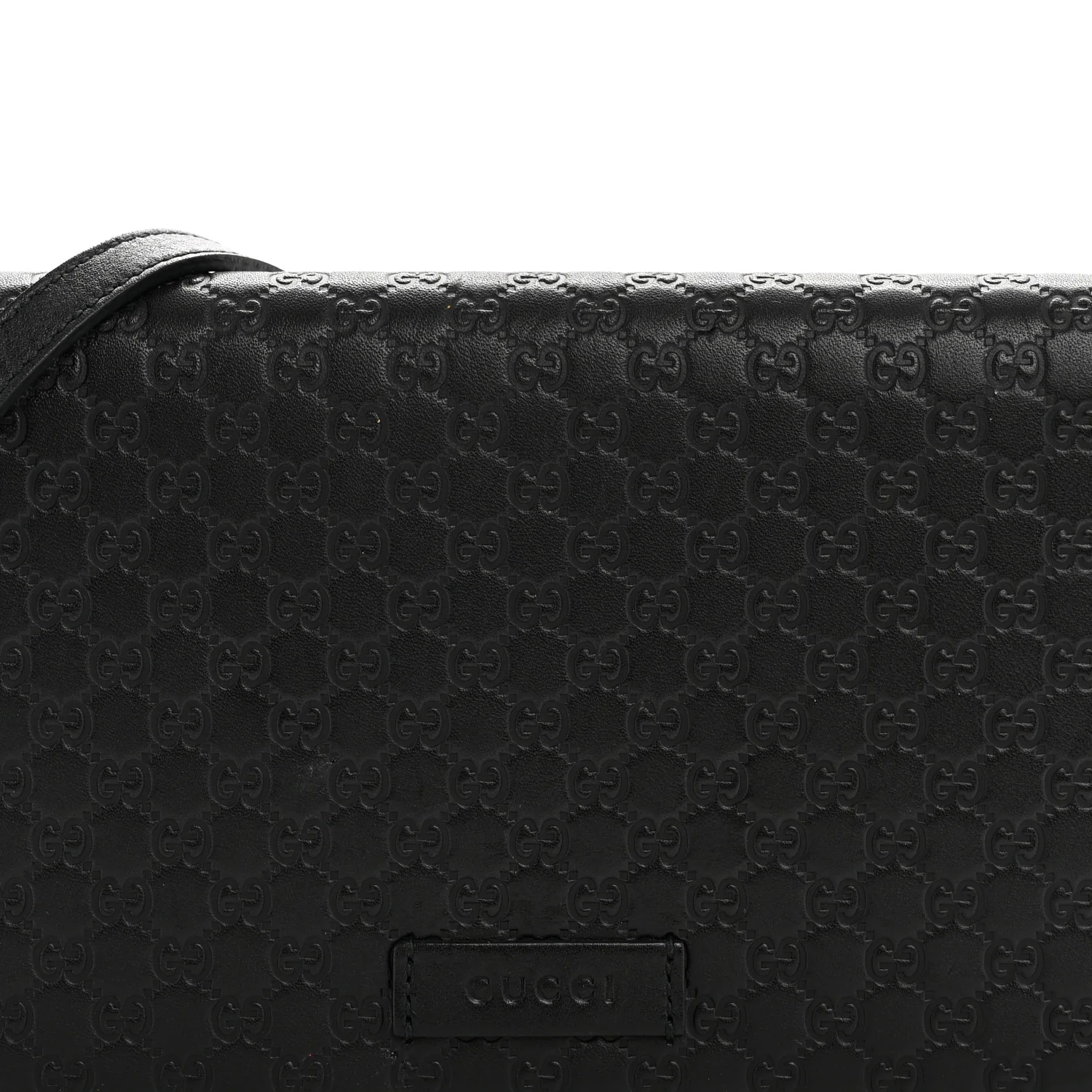 Microguccissima Crossbody Wallet Black