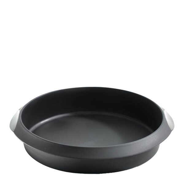 Bakeform i silikon rund 26 cm svart