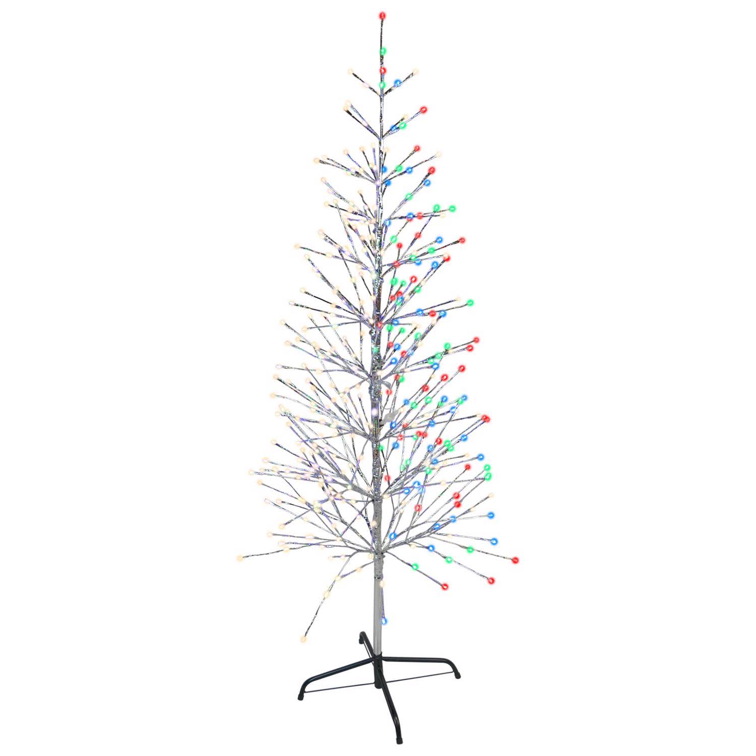 Celebrations Platinum LED Multi 5 ft. Twig Tree Pathway Decor