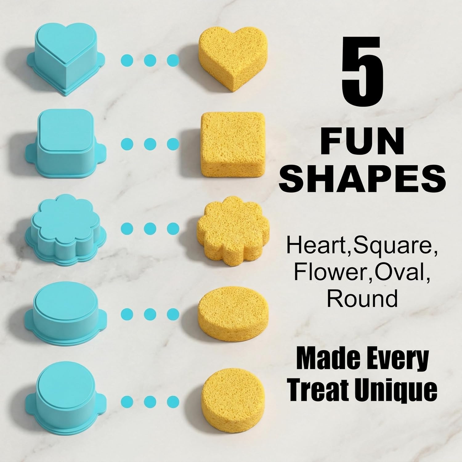 5 PCS Cake Pop Mold Set with 7.8-inch Tray, 5 Shape Cakepop Cutter