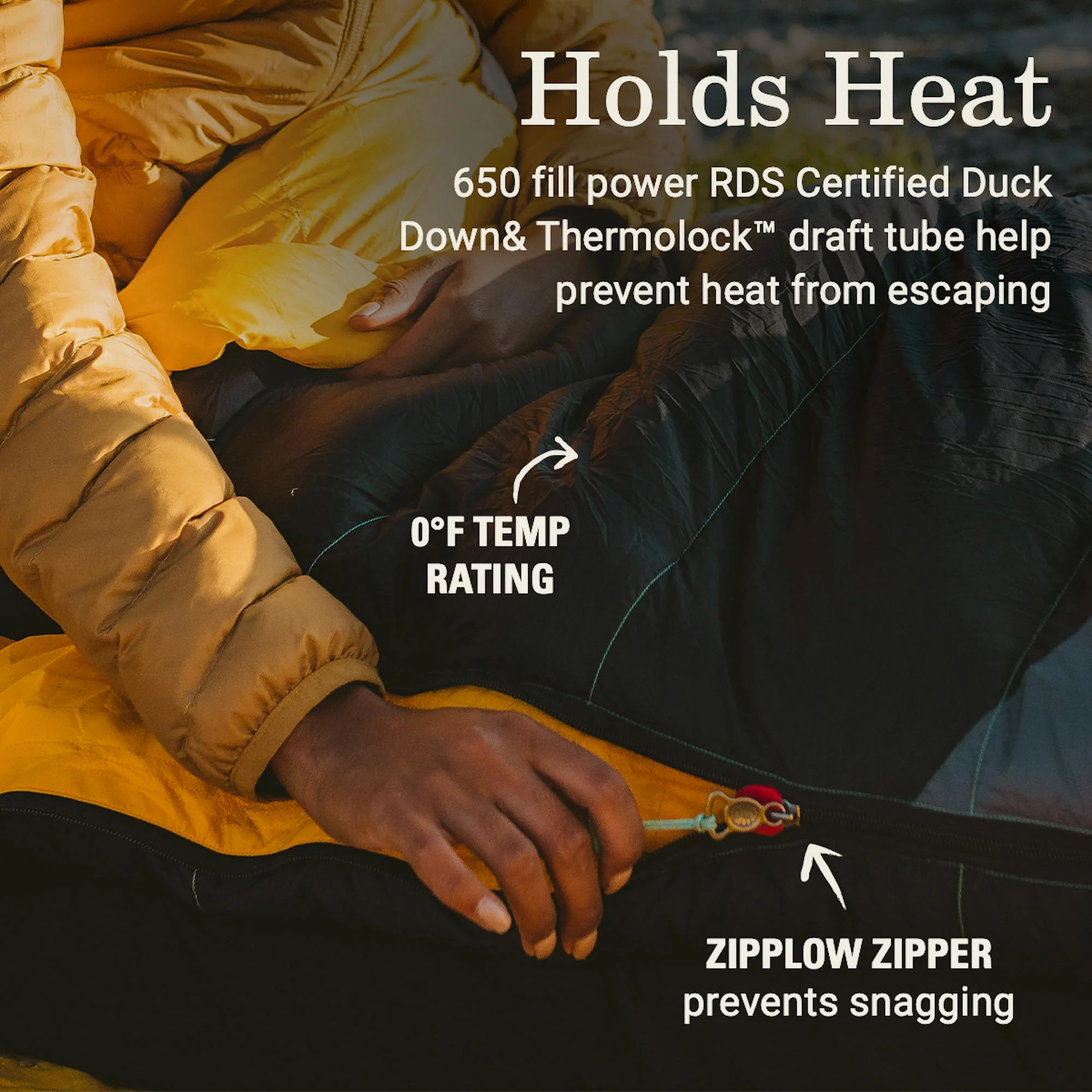 PEAK1™ 0°F Mummy Down Sleeping Bag Long(0 ºF) - Image 5