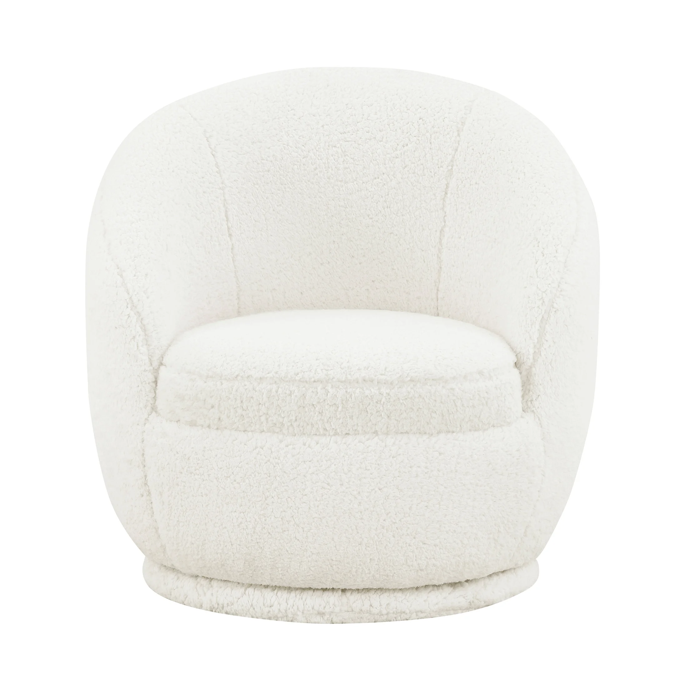 Mira Kids Swivel Chair, Cream Faux Shearling(Cream) - Image 10