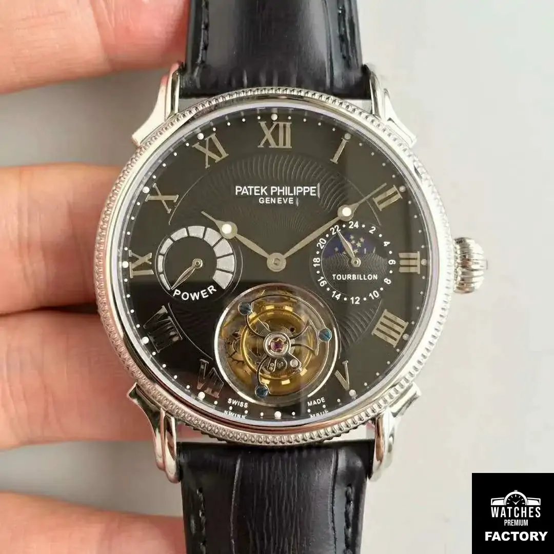 Patek Philippe Tourbillon Moonphase Black Dial