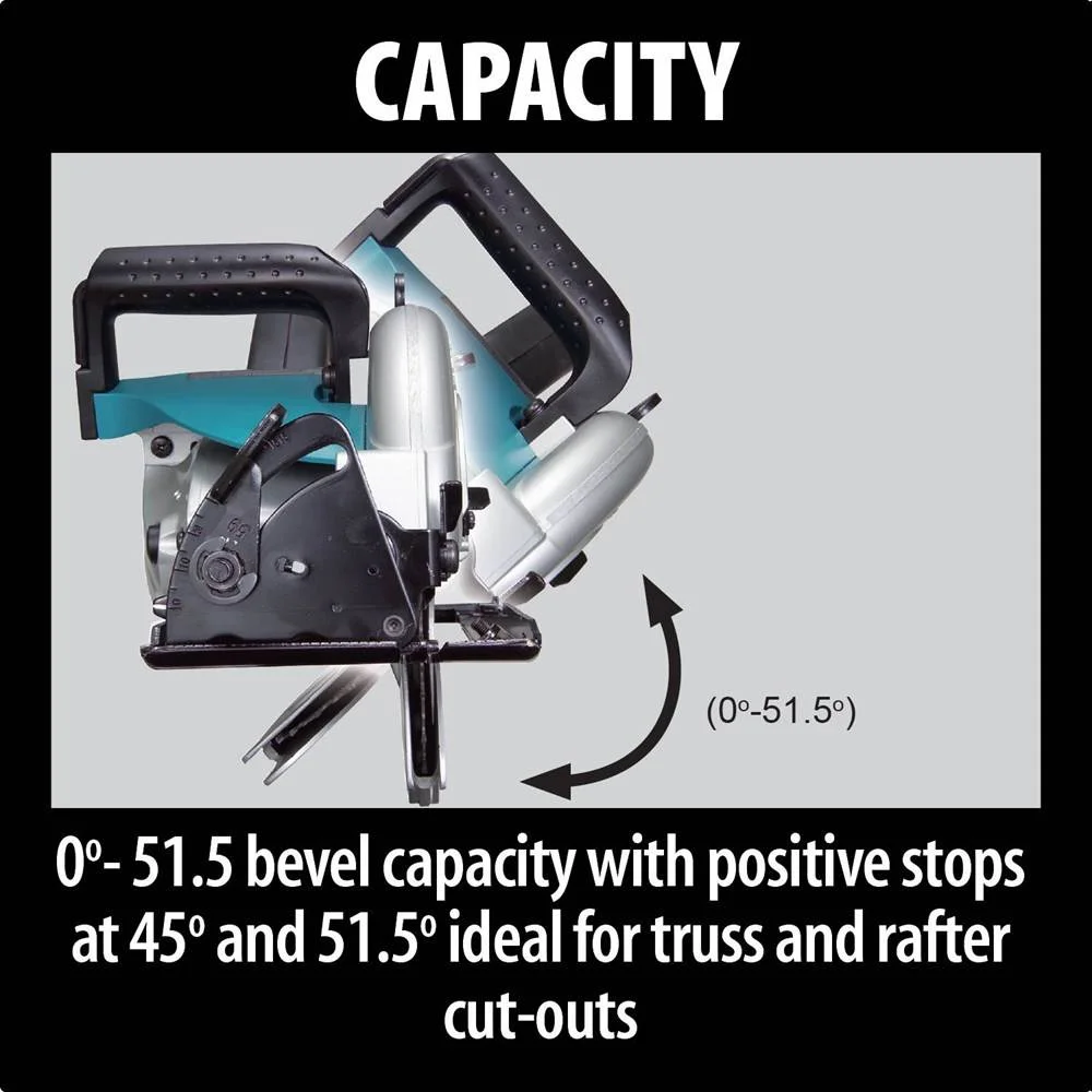 Tools 5477NB Builders 15 Amp Electric 7-1/4" Hypoid Circular Saw w/Blade - Image 3