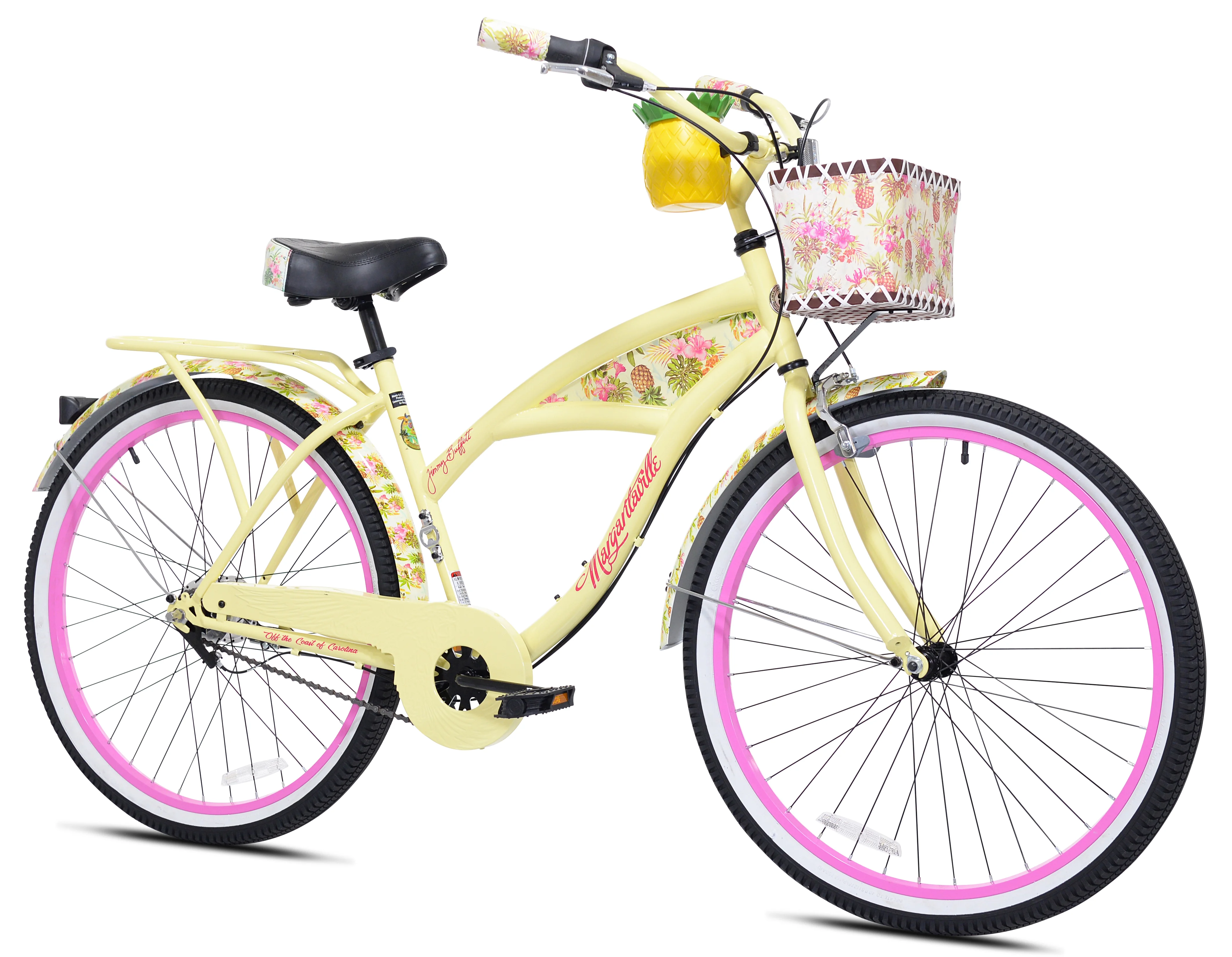 26" Women's 3-Speed Cruiser Bike, Yellow - Image 2
