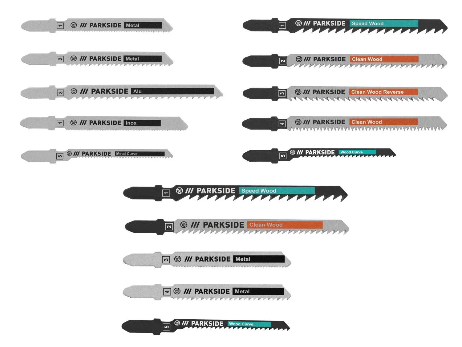 PARKSIDE Set de lames de scies sauteuses