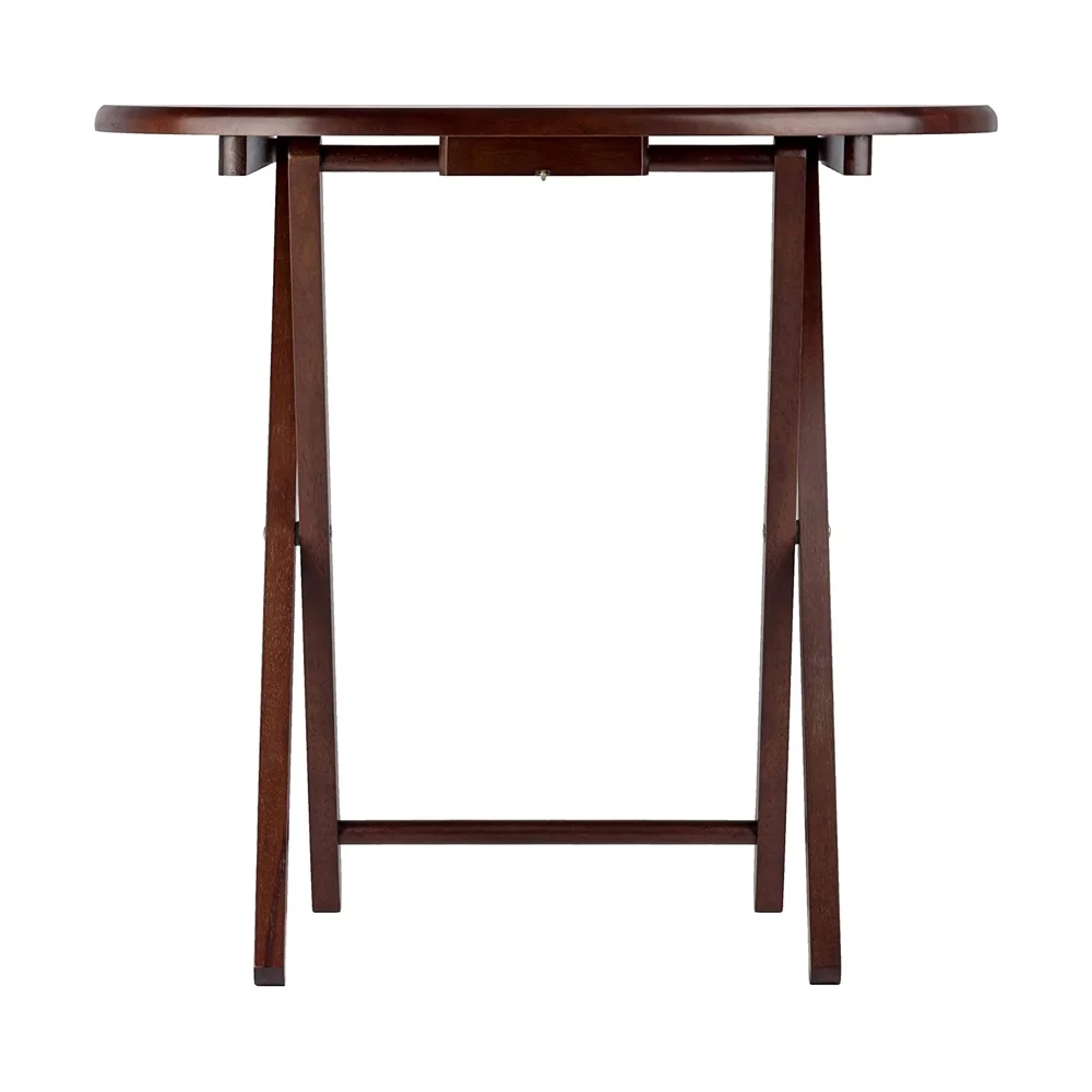 Nathan 5-Piece Snack Table Set, Oval Tops, Cappuccino Finish(Cappuccino) - Image 4