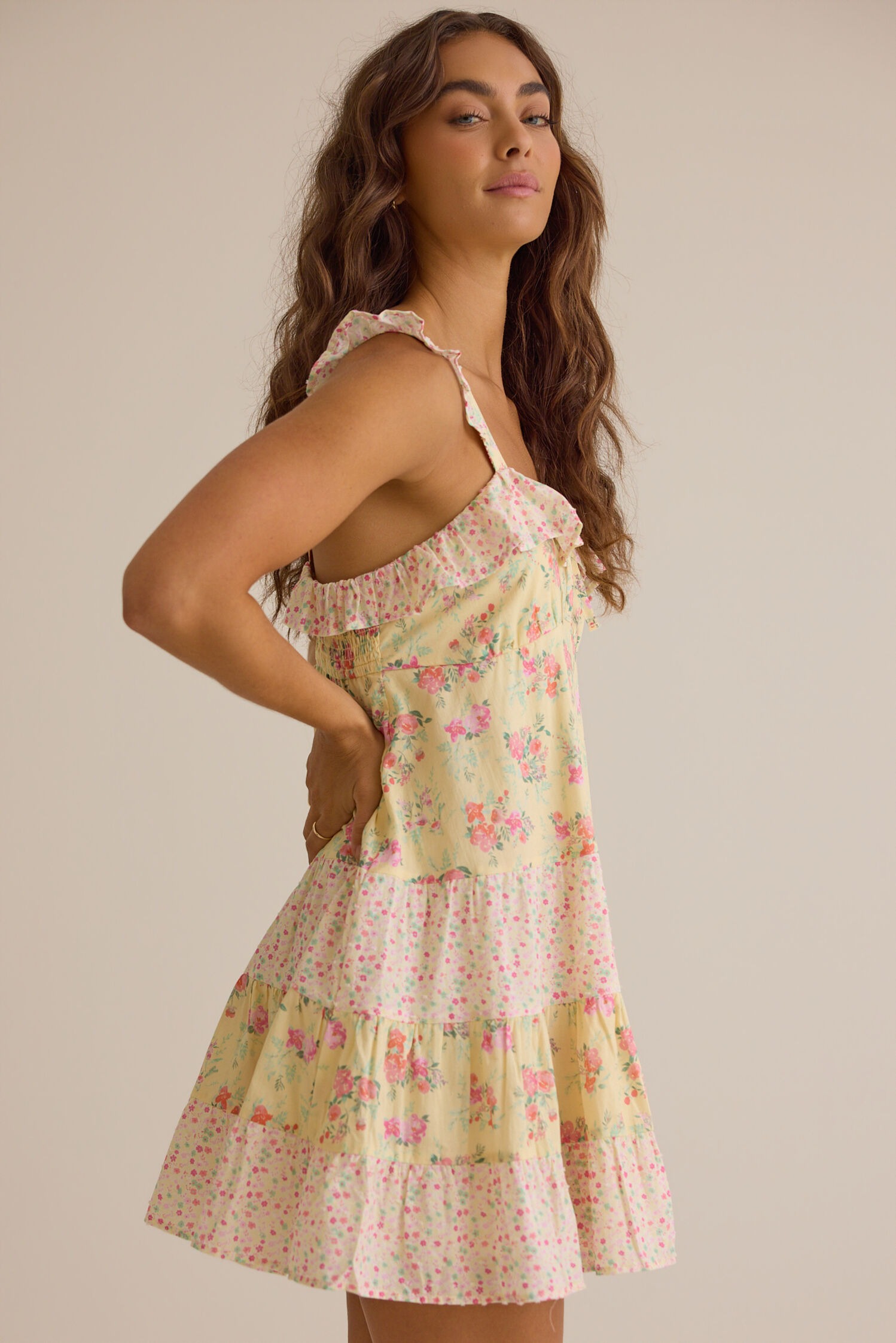 Lila Floral Mini Dress