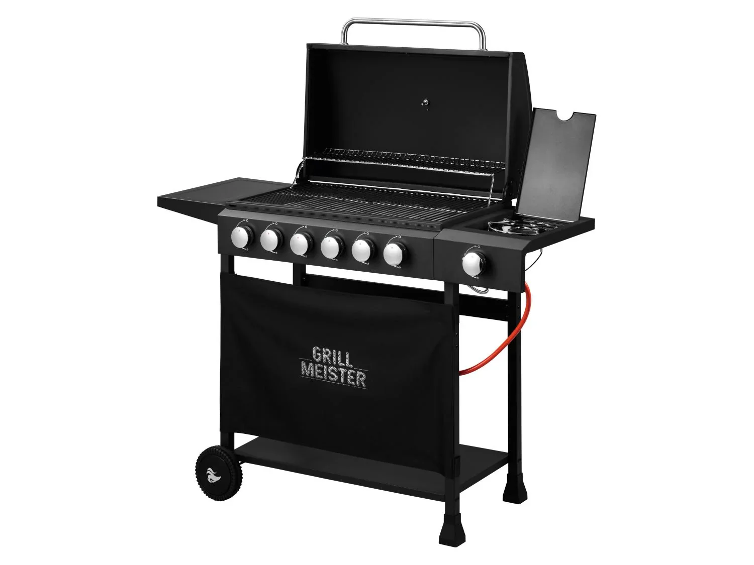 GRILLMEISTER Barbecue  gaz 6+1, 67 x 39 cm, 18 kW