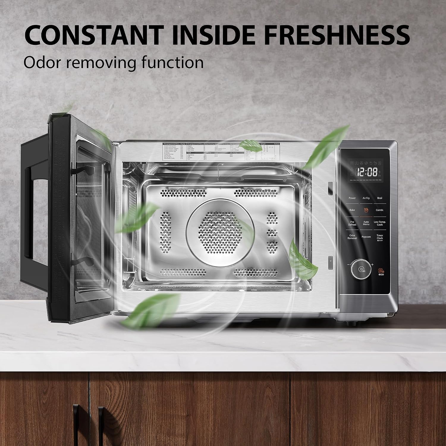 TOSHIBA Air Fryer Combo Microwave, 1.0 Cu.Ft, Black Stainless Steel