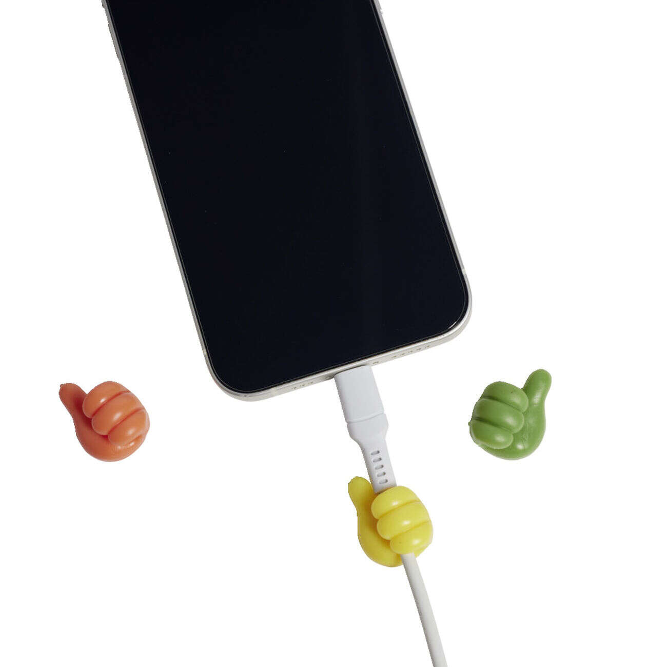 Lot de 10 crochets adhésifs forme main multicolore