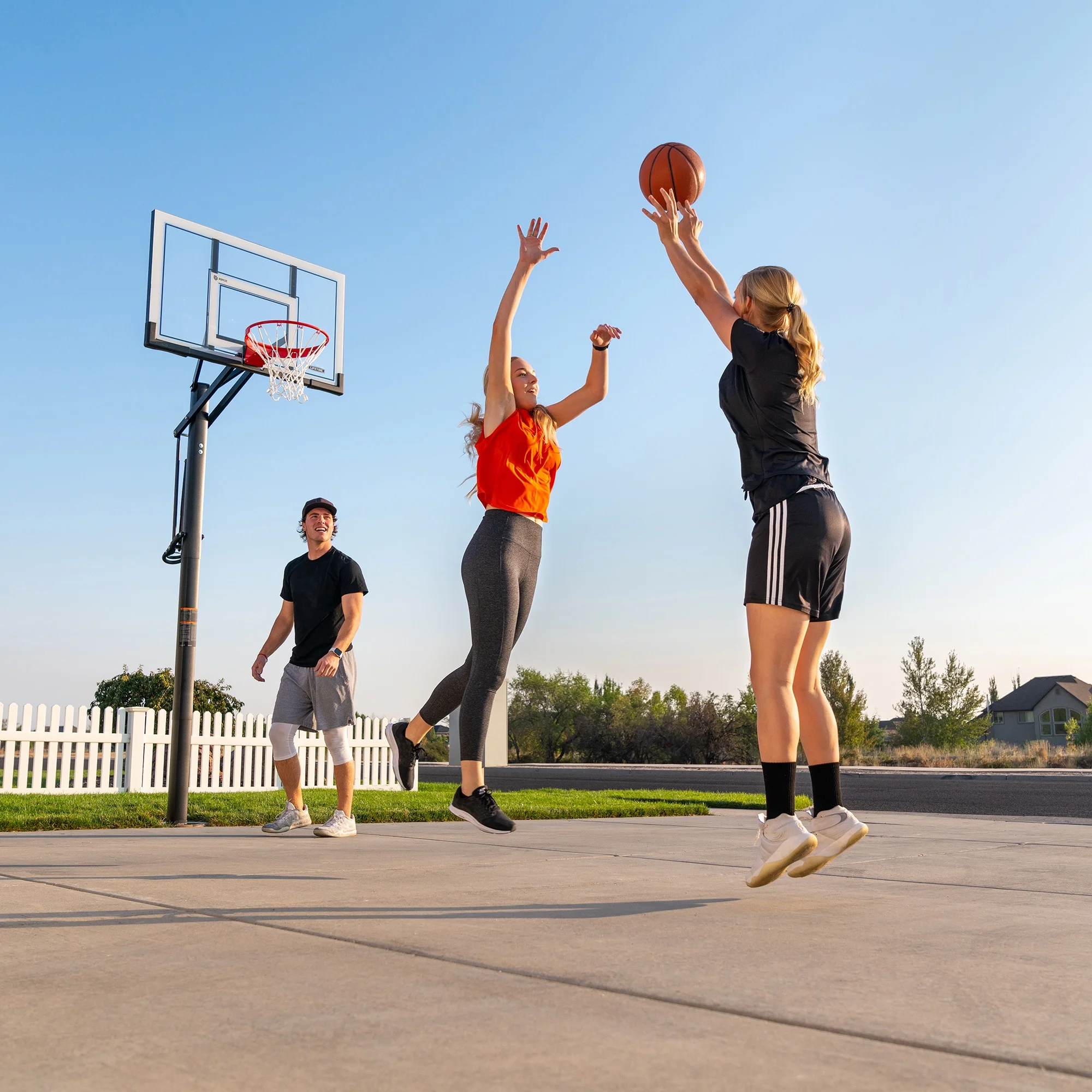 Lifetime 7.5' - 10' Adjustable Height 54" Acrylic in - Ground Basketball System (90878)