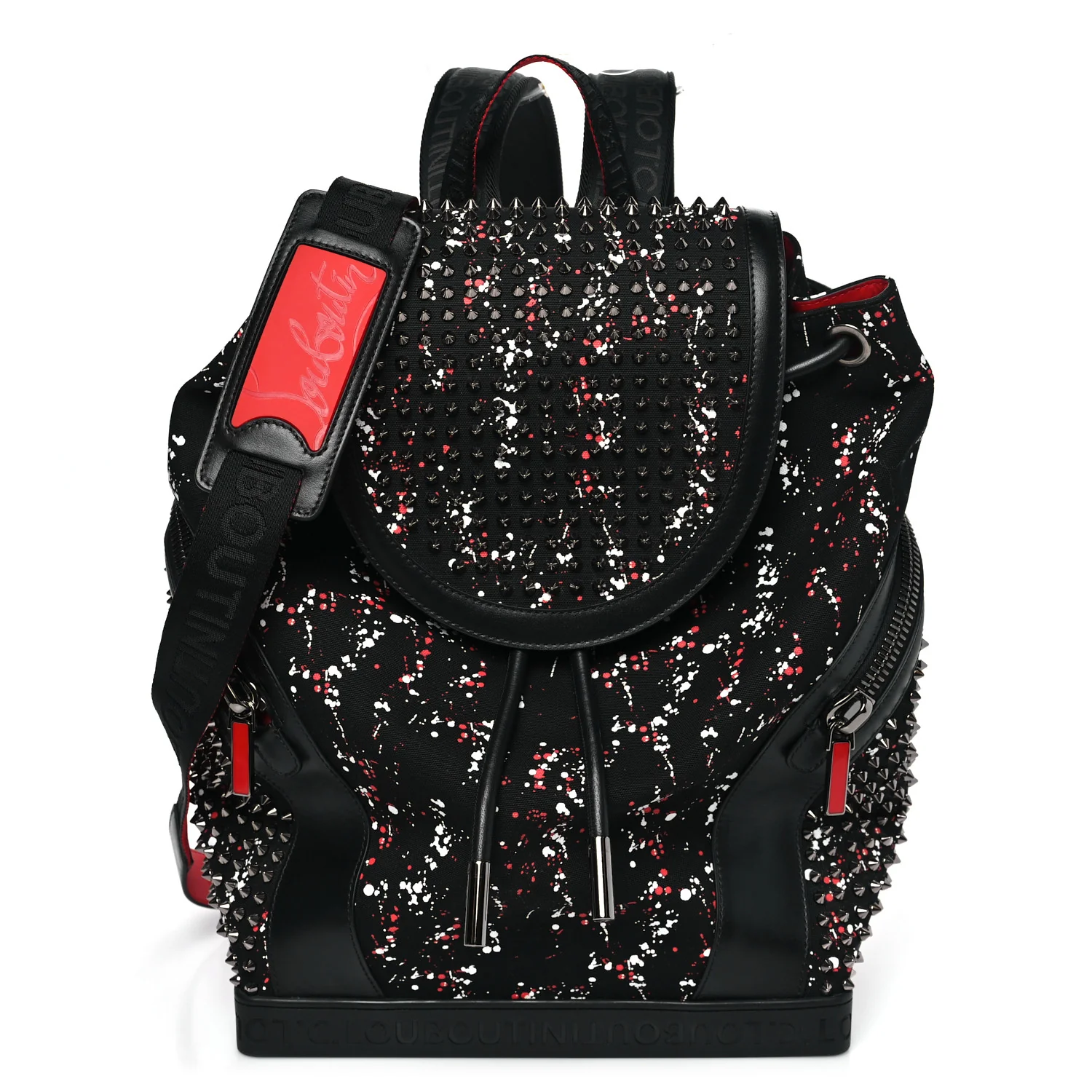 Canvas Splash Print Spiked Explorafunk Backpack Multicolor