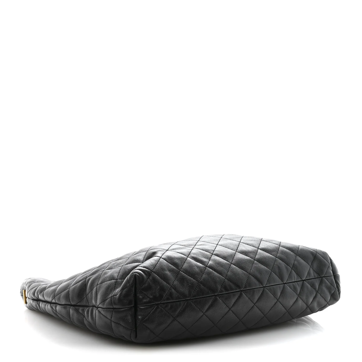 Lambskin Quilted Maxi Icare Shopping Tote Black