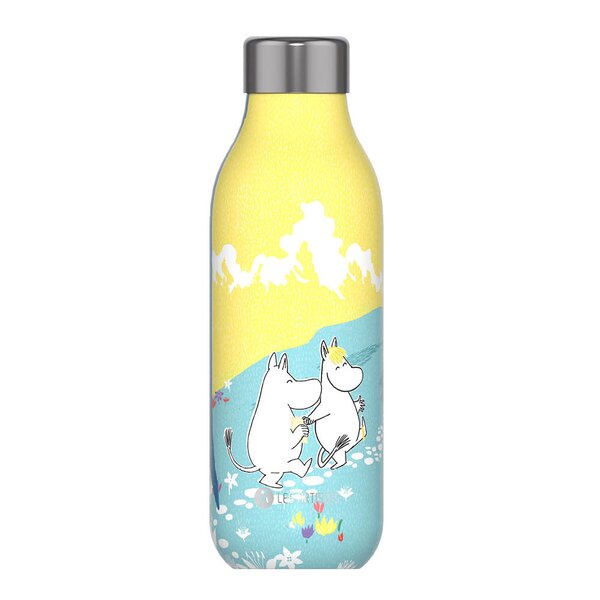 Bottle Up Mummi termoflaske 0,5L Mummi i skogen gul/blå
