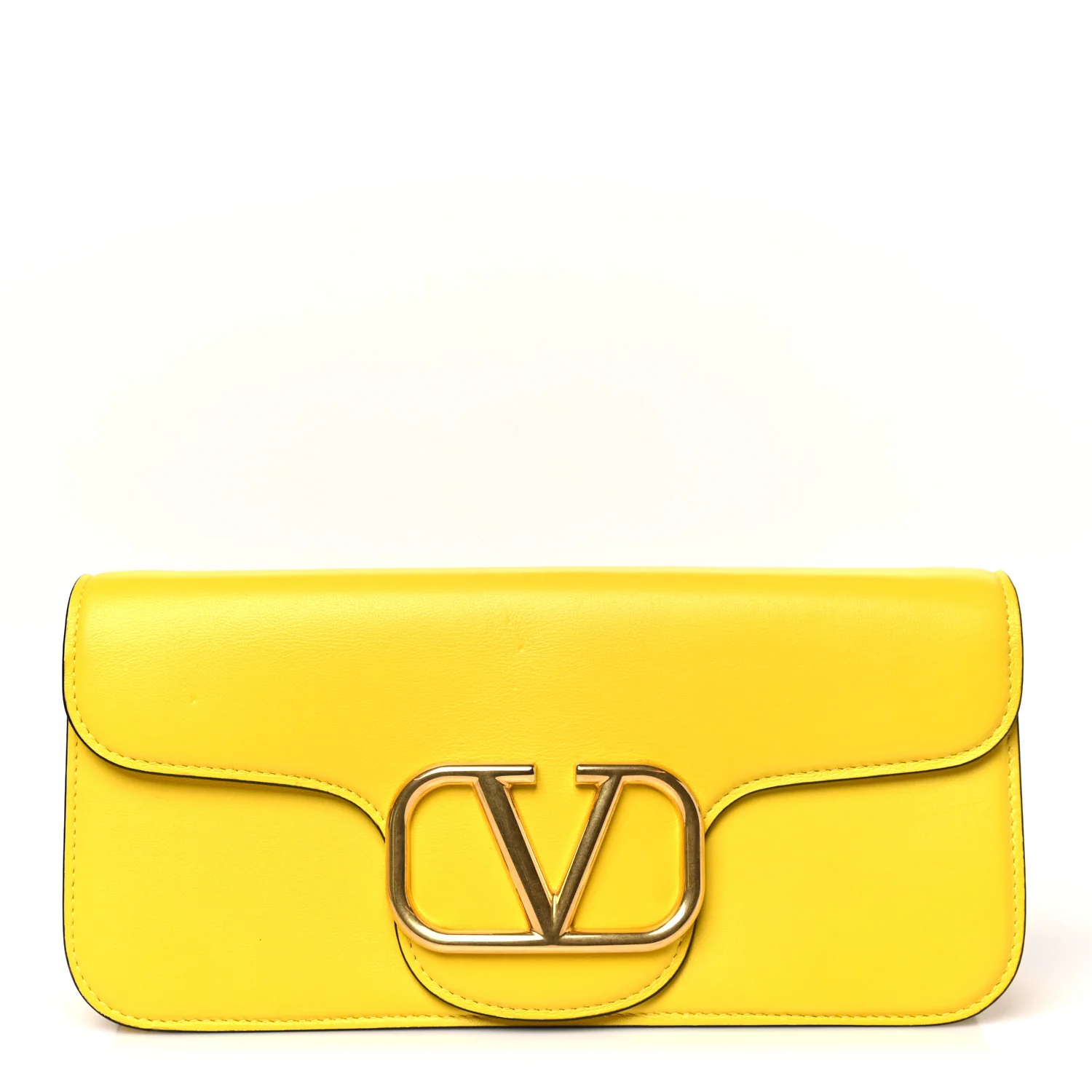 Calfskin Vlogo Loco Shoulder Bag Bright Lemon