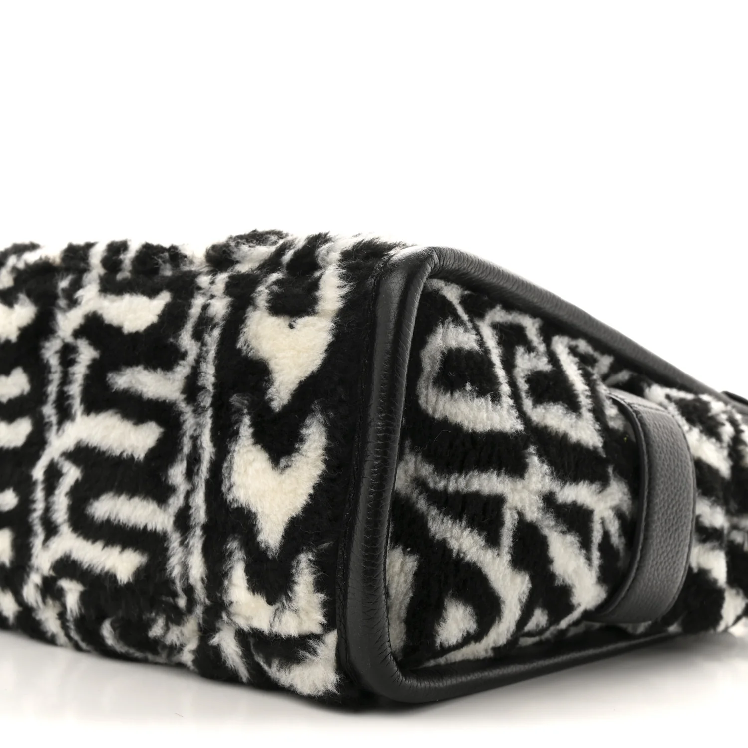 Polyester Cotton Oversized Monogram Medium Traveler Tote Bag Black Ivory