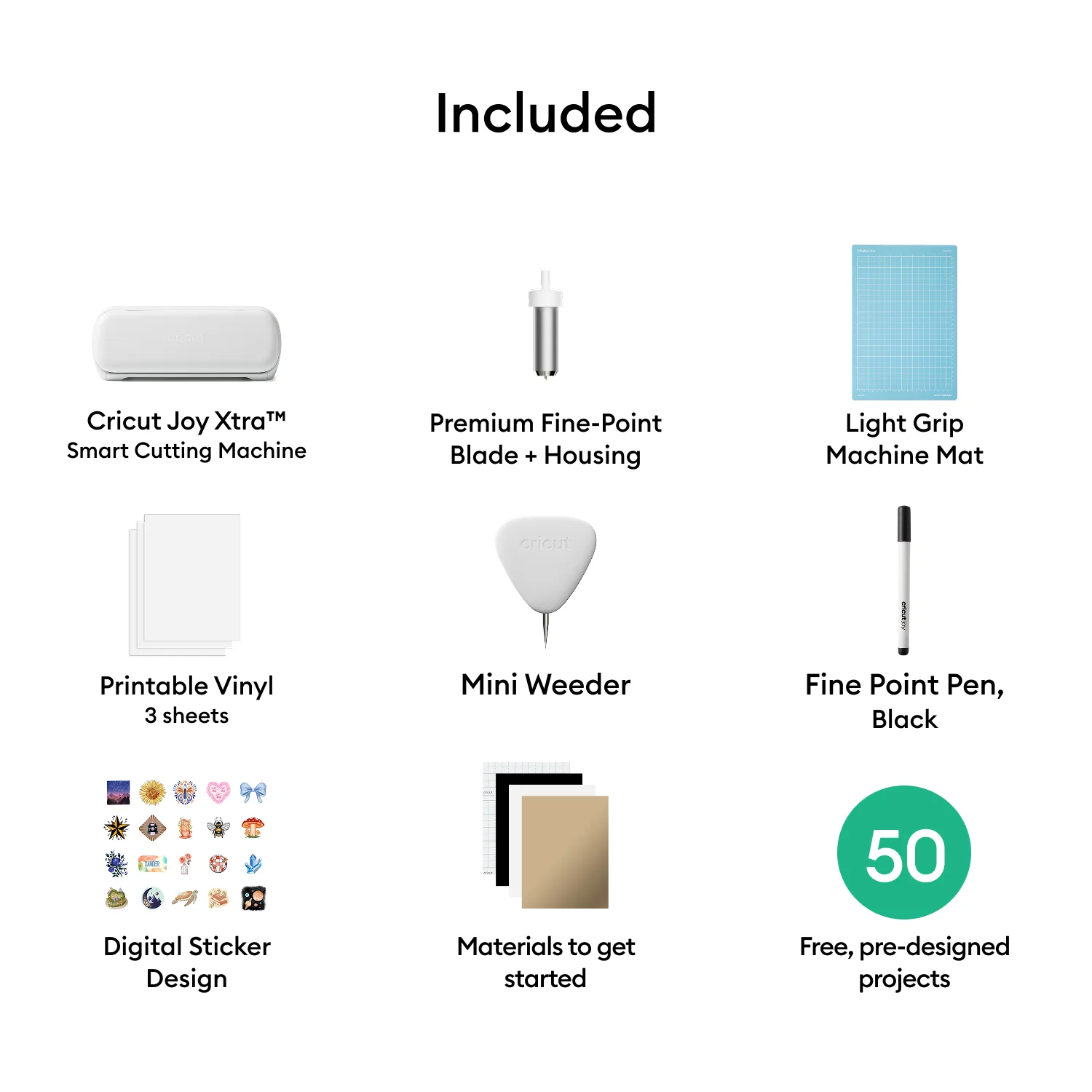 Joy Xtra Die-Cutting Machine Sticker Edition Bundle, White- New Walmart Exclusive(Joy Xtra Sticker Edition) - Image 2