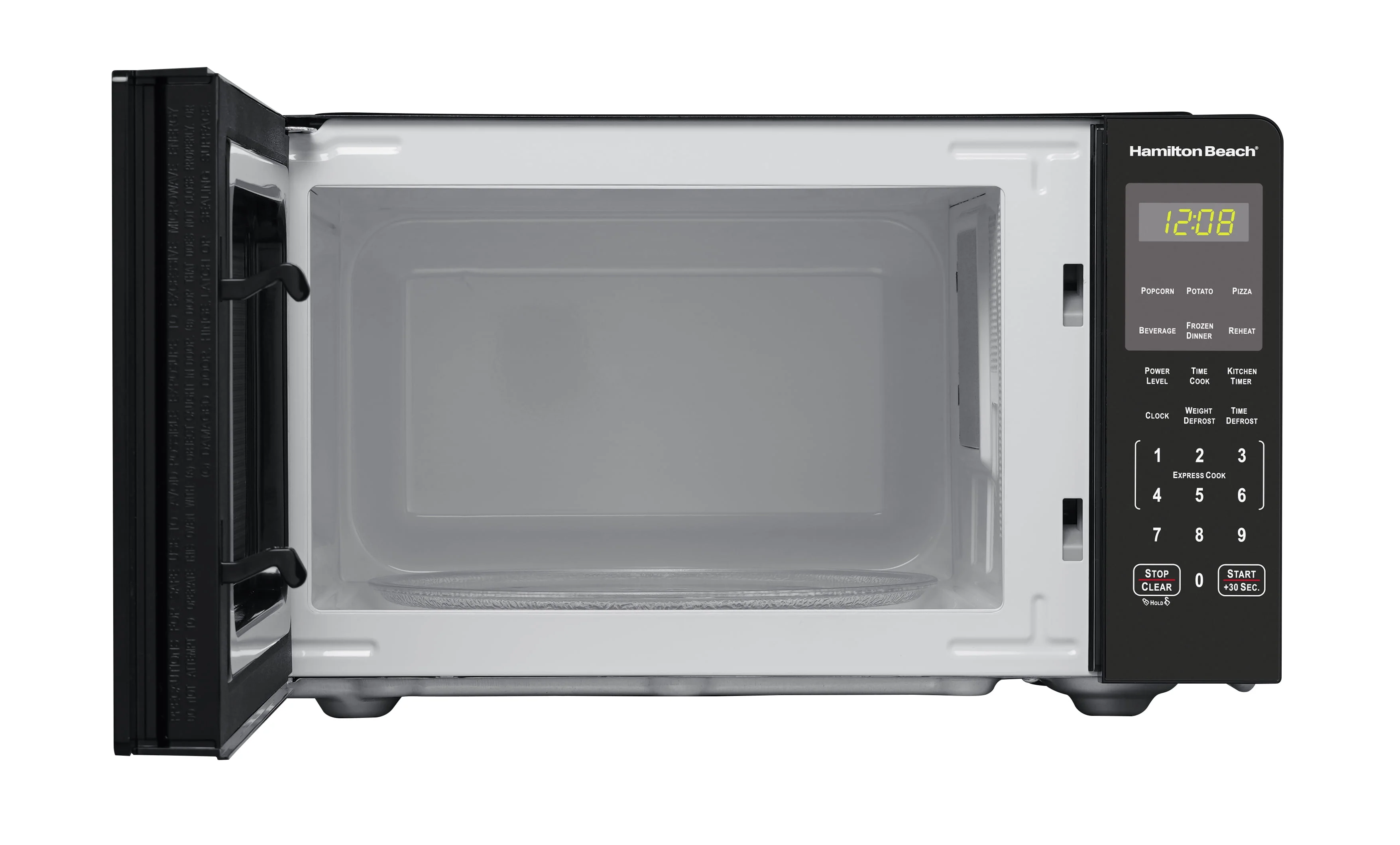 Hamilton Beach 0.9 cu ft Countertop Microwave Oven, 900 Watts, Stainless Steel, New