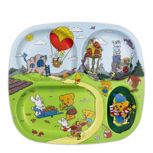 Bamse tallerken med 4 rom