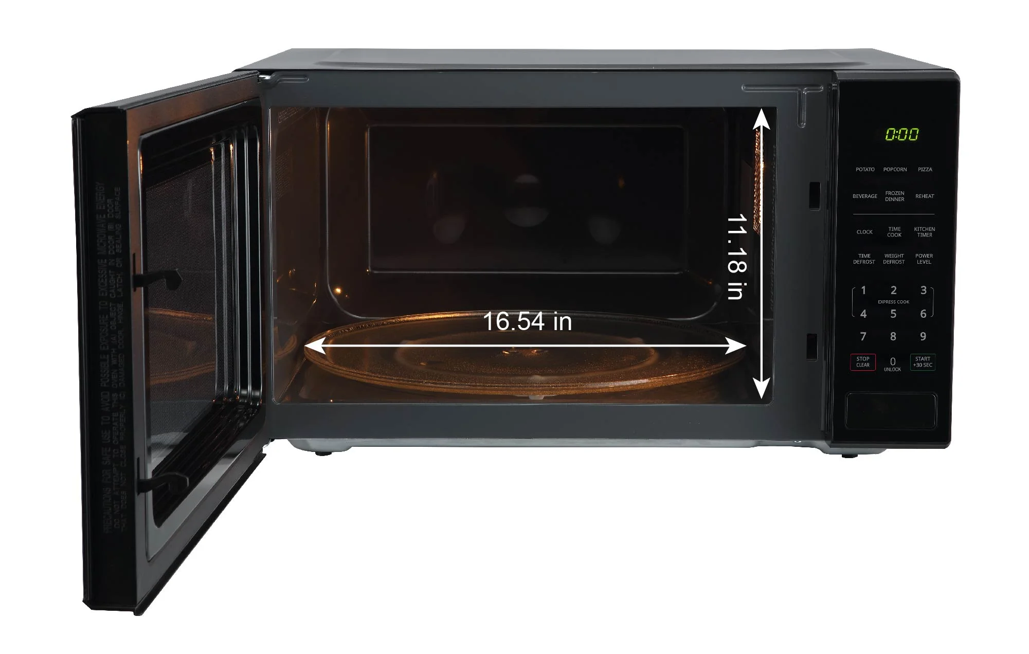 2.2 cu ft Countertop Microwave Oven, Black, New - Image 2