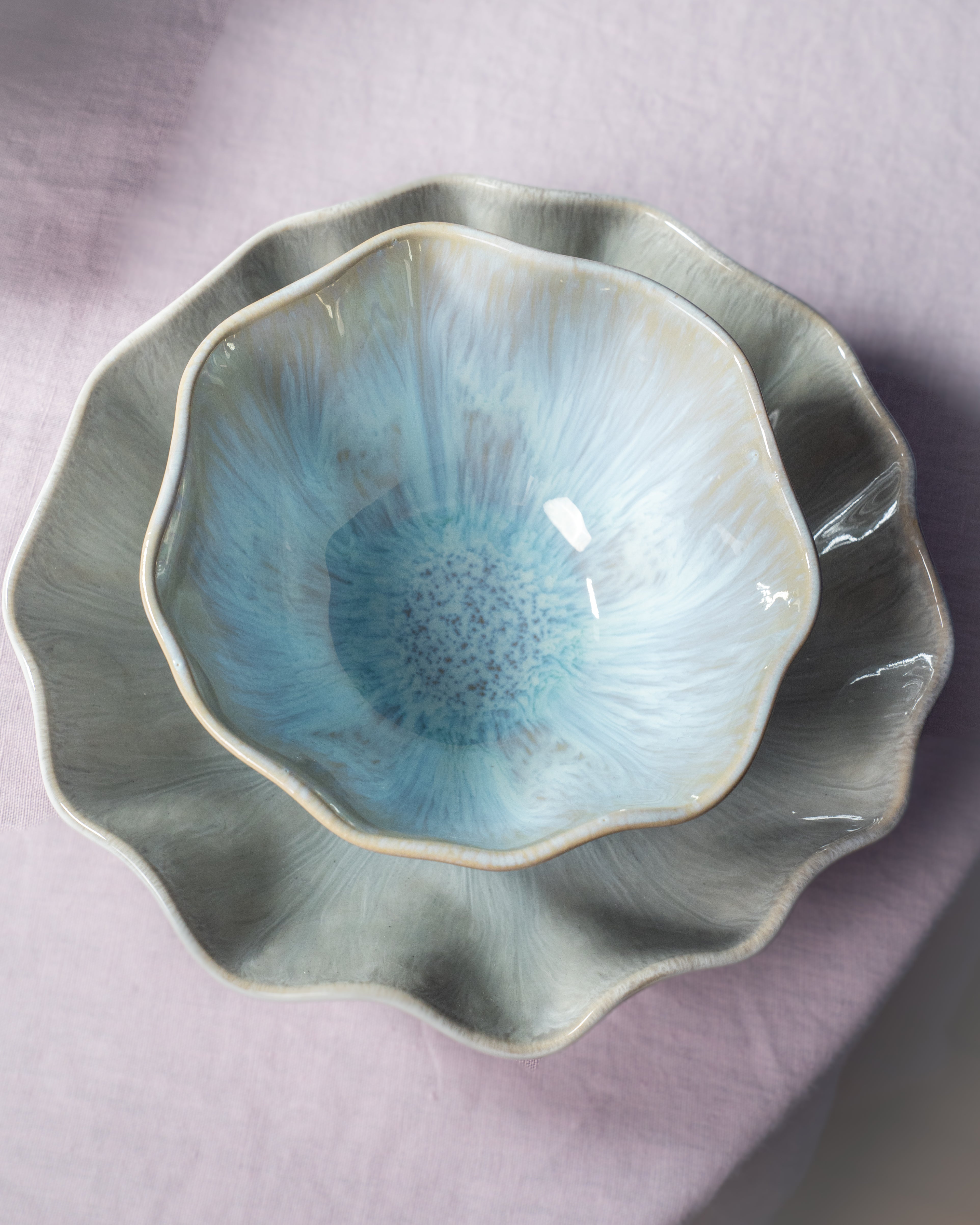 AREIA - CEREAL BOWL SHELL AZURE