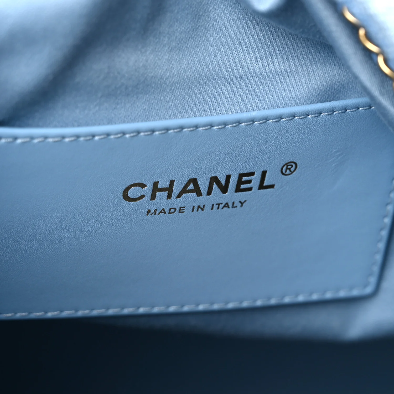 Washed Denim Quilted Medium Chanel 25 Handbag Blue