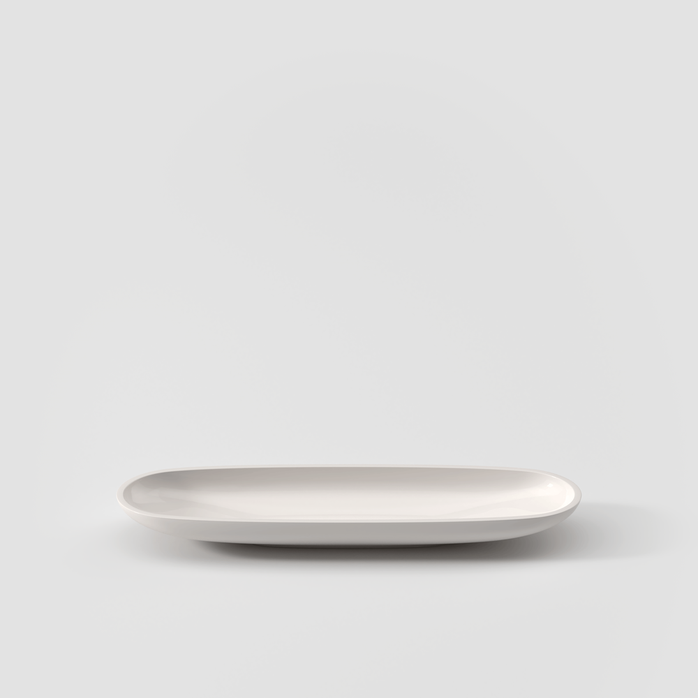 Artesano Serving Platter - White, 17.3'' x 5.9'', Premium Porcelain
