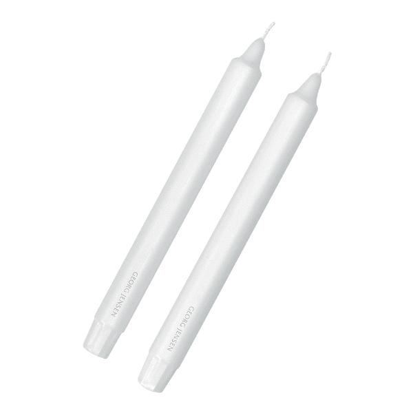 Kronelys 24 cm 2 stk hvit