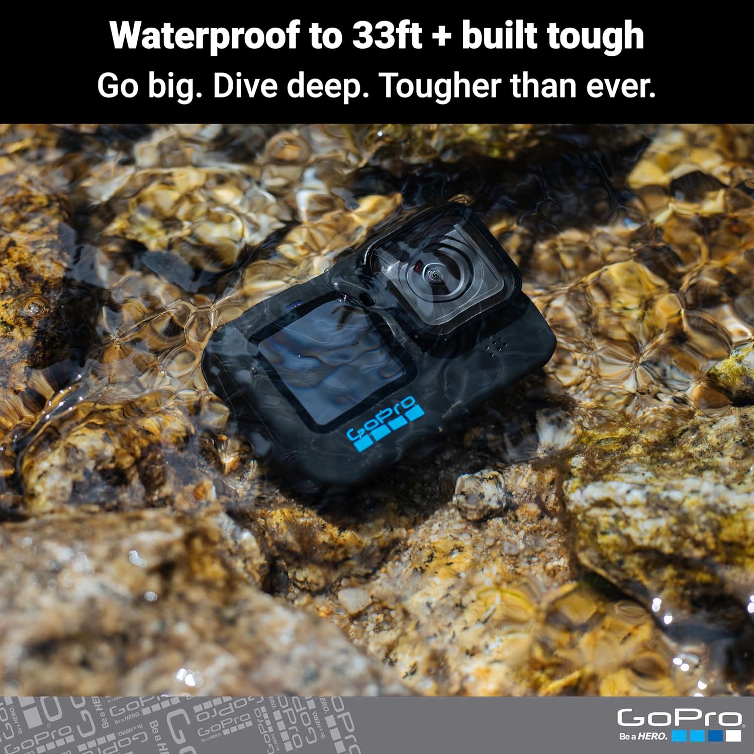 GoPro HERO10 Black- E-Commerce Packaging - Waterproof Action Camera with Front LCD & Touch Rear Screens  5.3K60 Ultra HD Video
