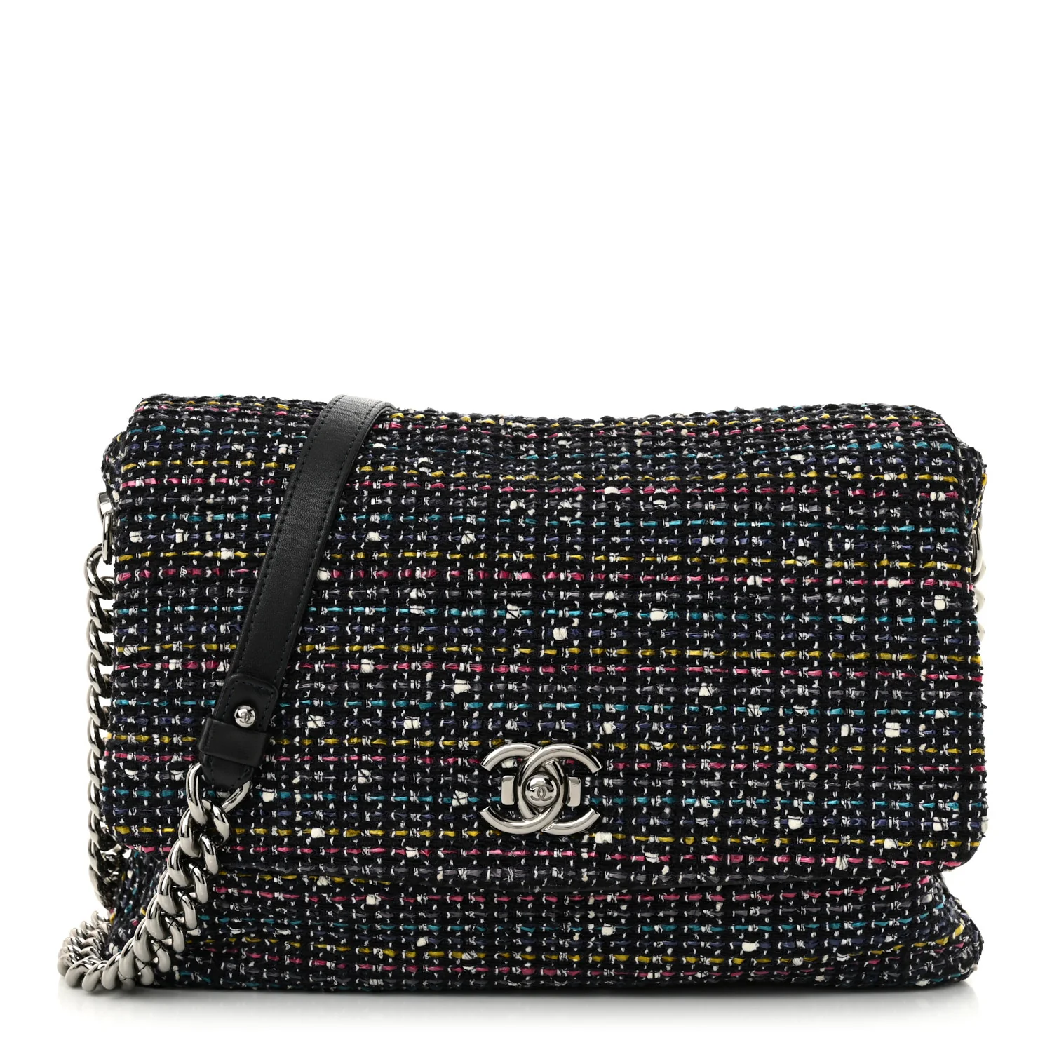 Tweed Small Messenger Flap Navy