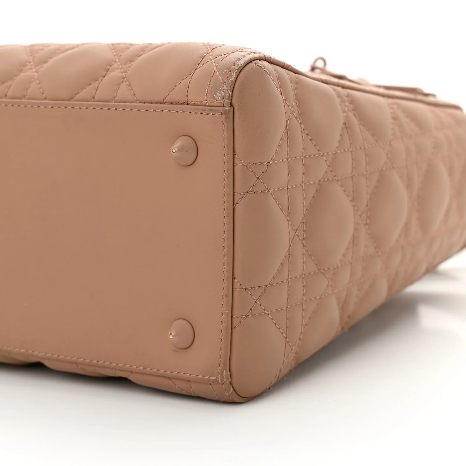 Ultra Matte Calfskin Cannage Medium Lady Dior Beige