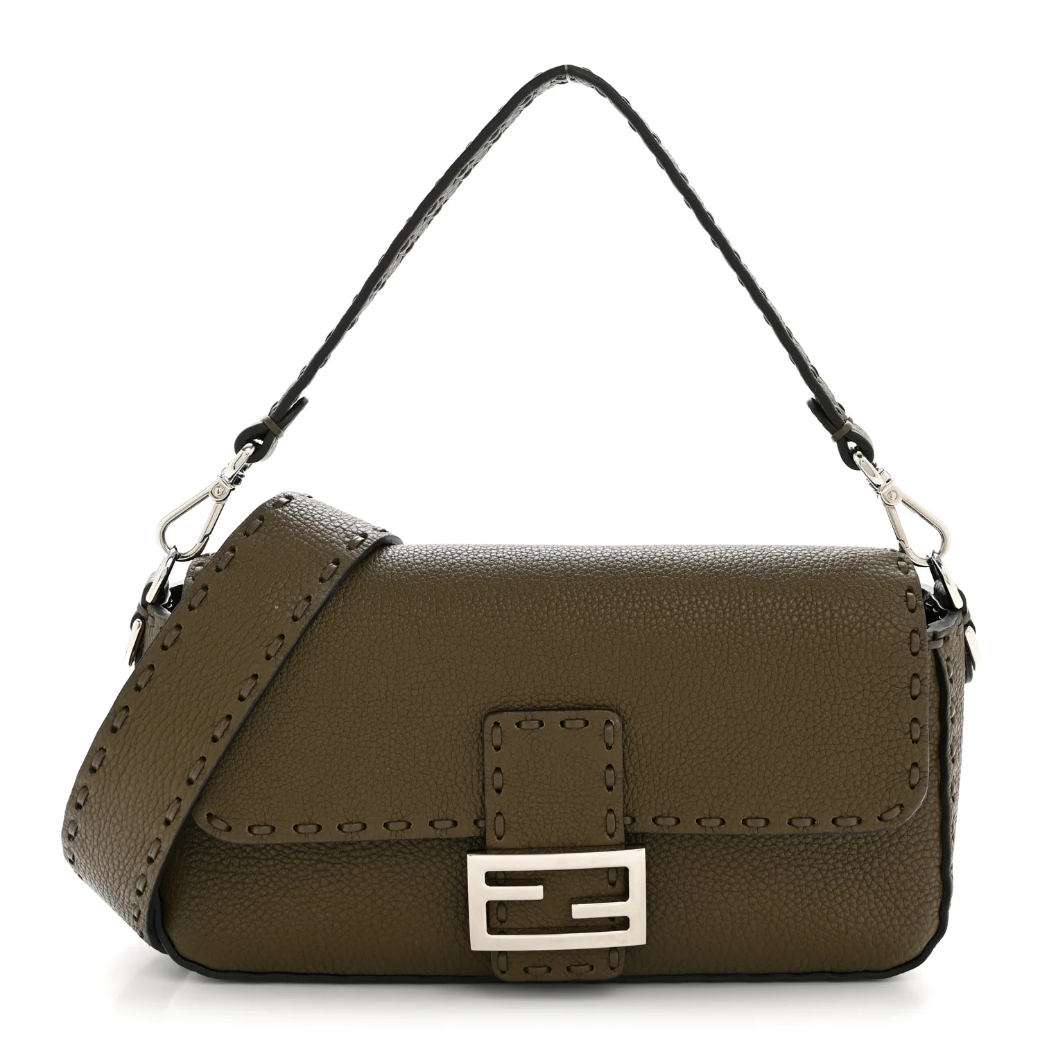Cuoio Roma Sellerissima Nappa Sintetica Tape Stitch Baguette Wood