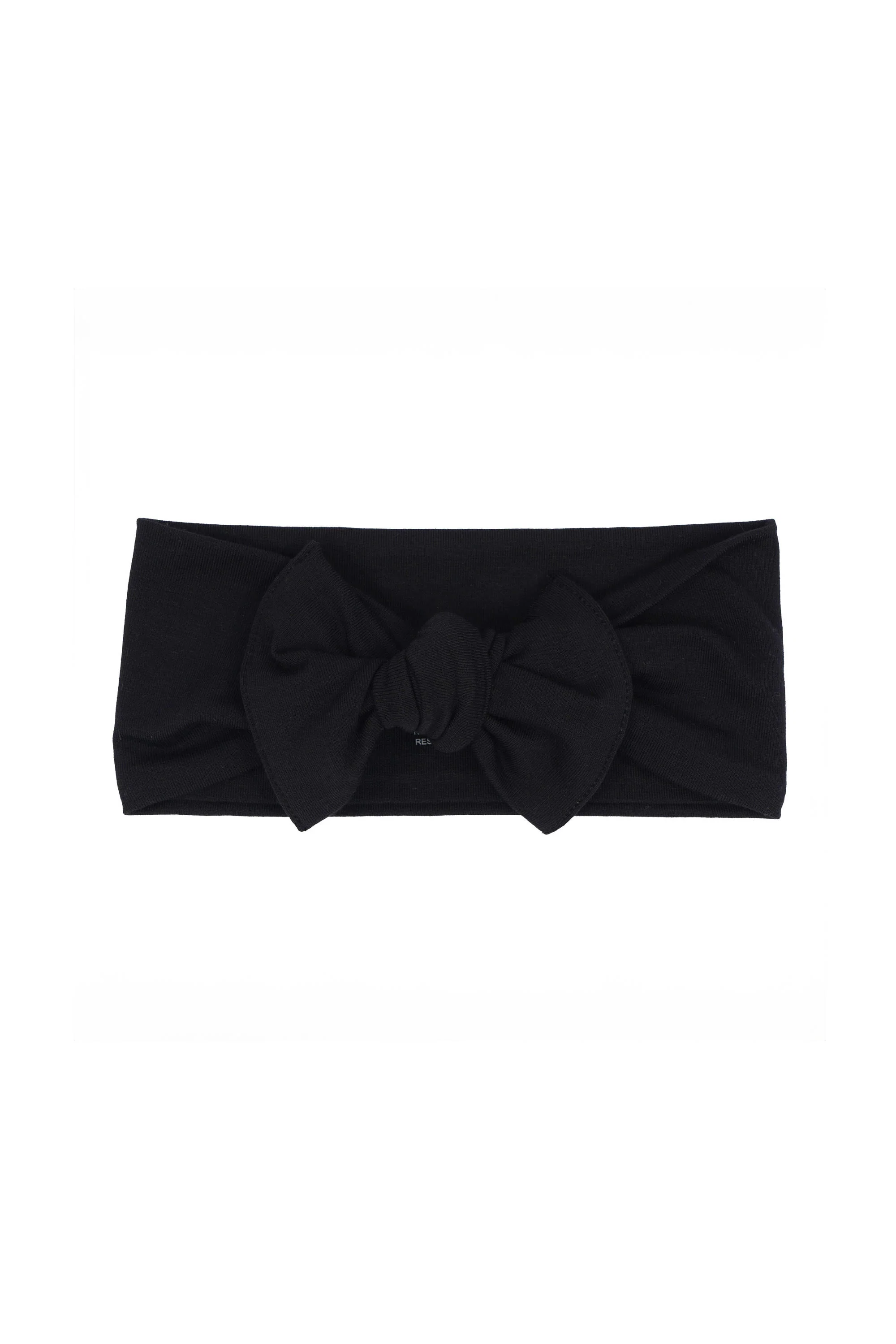Knotted Bow Headband in Midnight