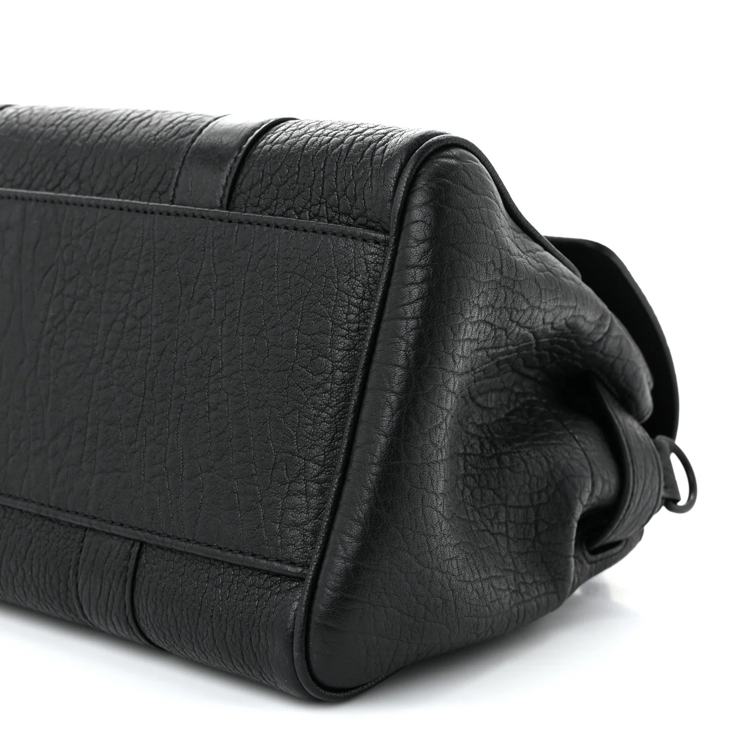Natural Grain Small Bayswater Satchel Black