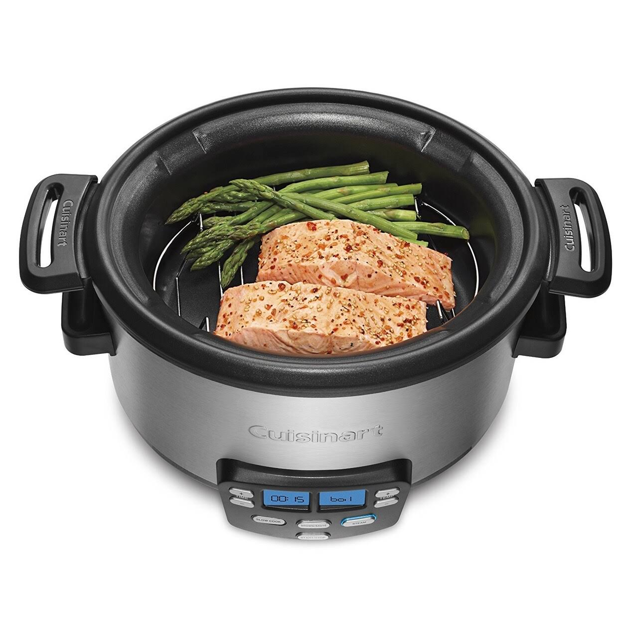 Cuisinart 4 qt. Silver Stainless Steel Programmable Slow Cooker