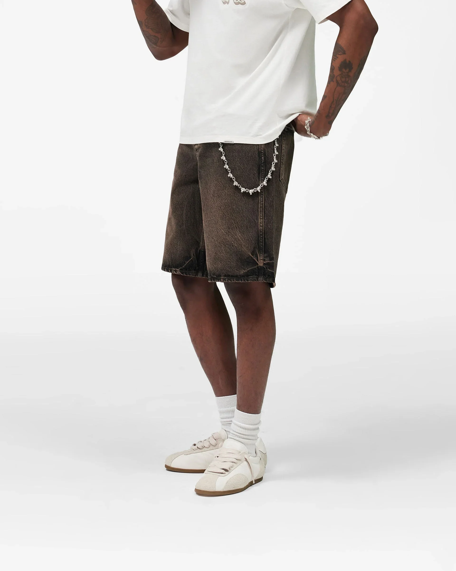 Denim Short - Bark