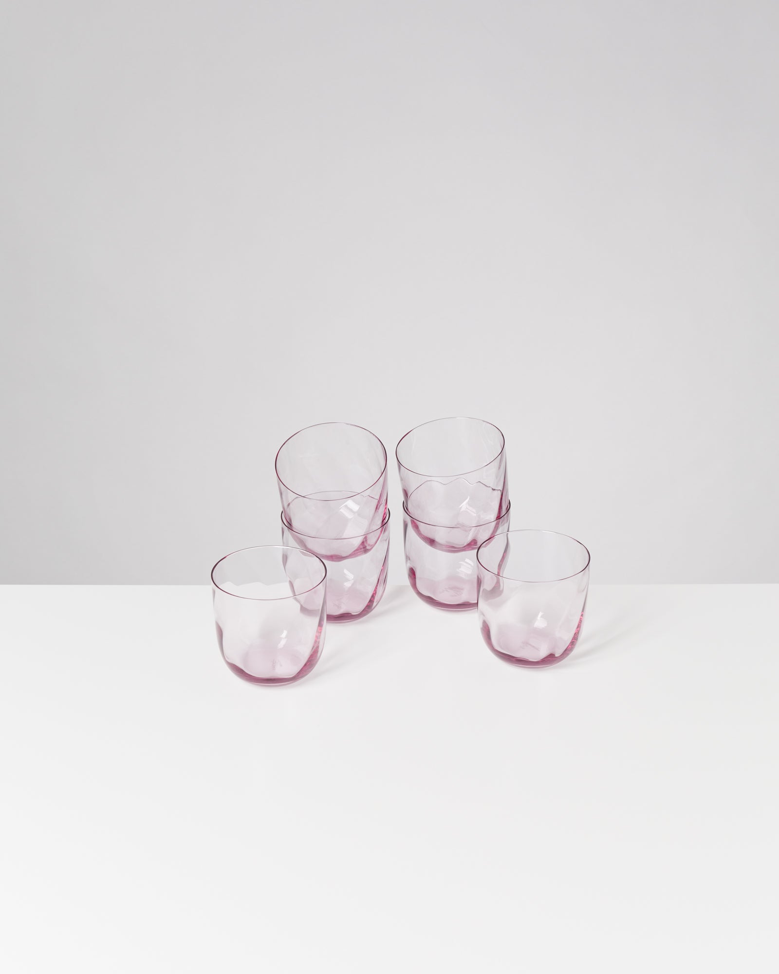 CALMA - SMALL GLASS SWIRL PURPLE SET OF 6